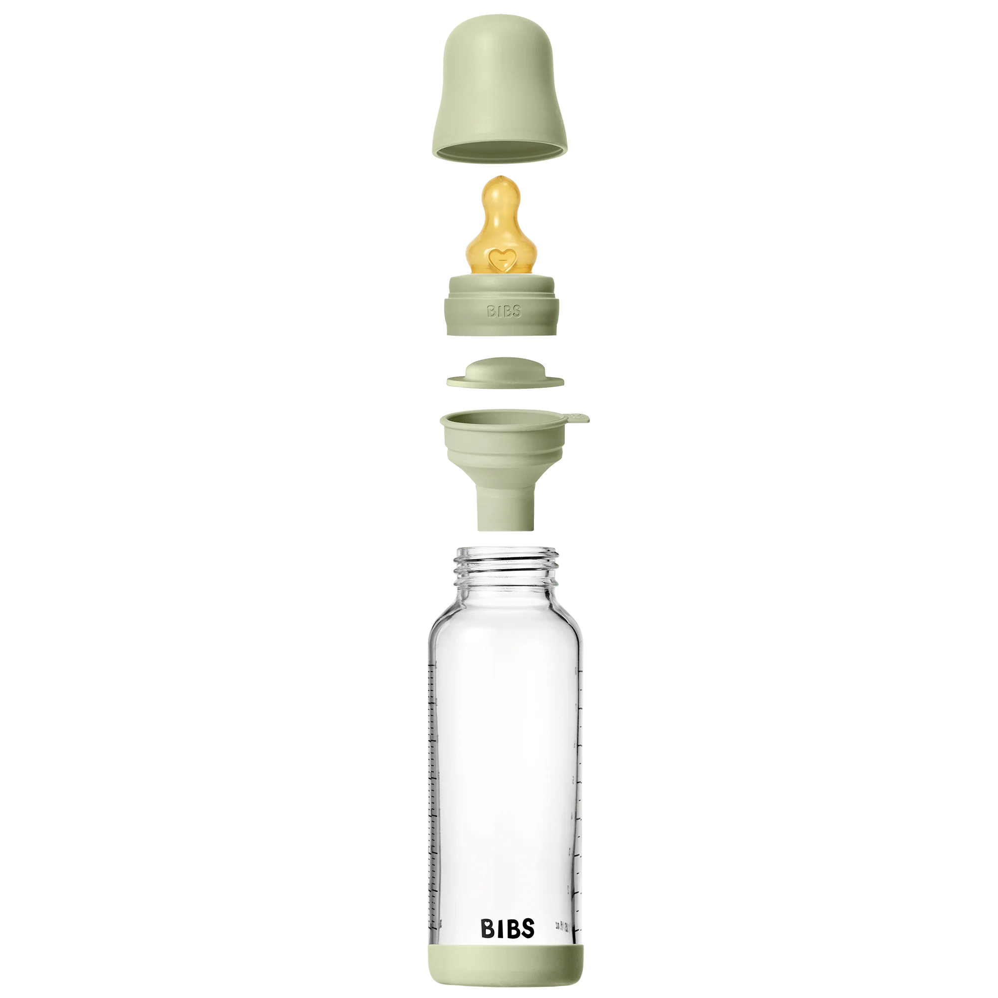 Glass Baby Bottle with Natural Rubber Nipple Set - Medium Flow 2+ Months - Image 18