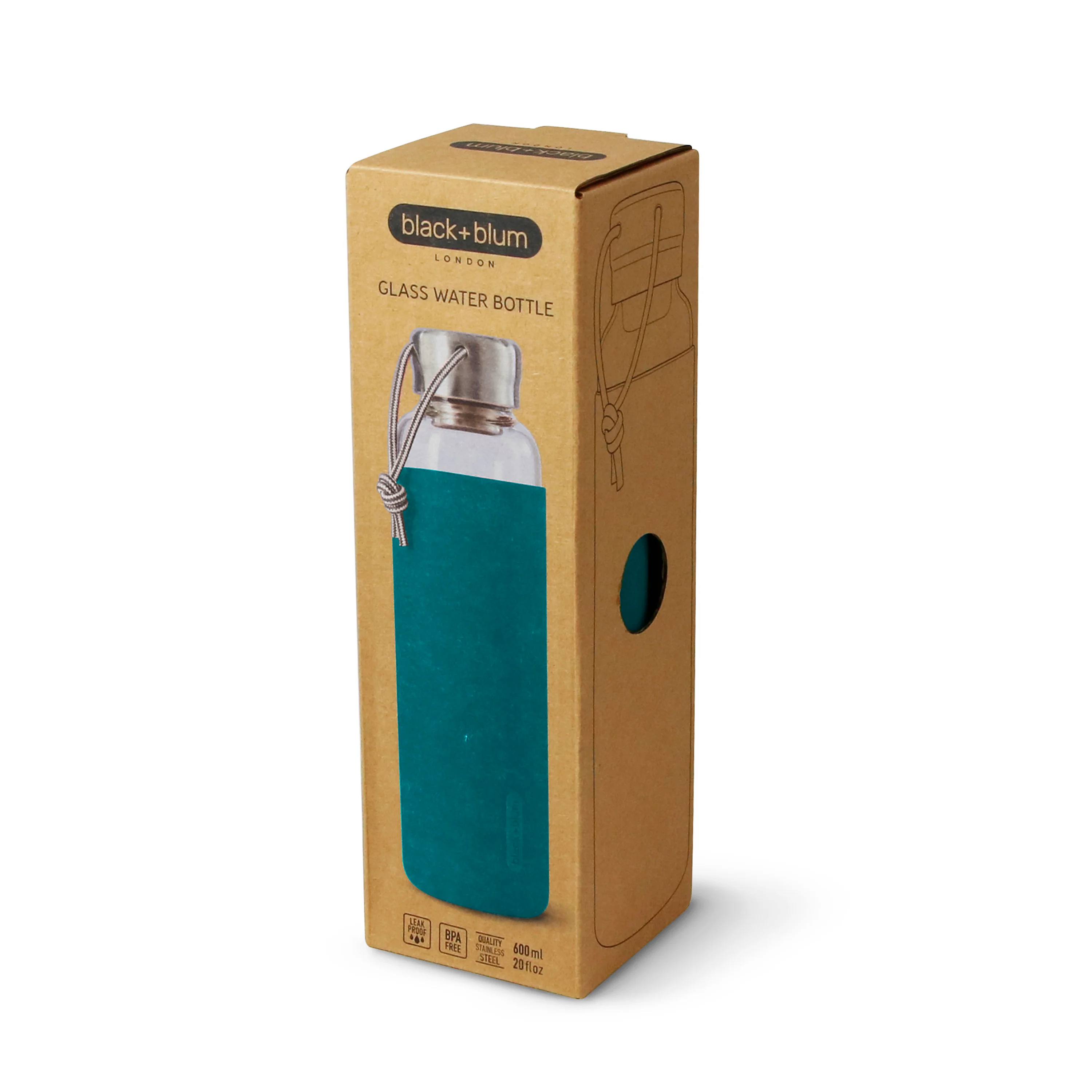 Glass Water Bottle with Stainless Steel Lid - Image 5