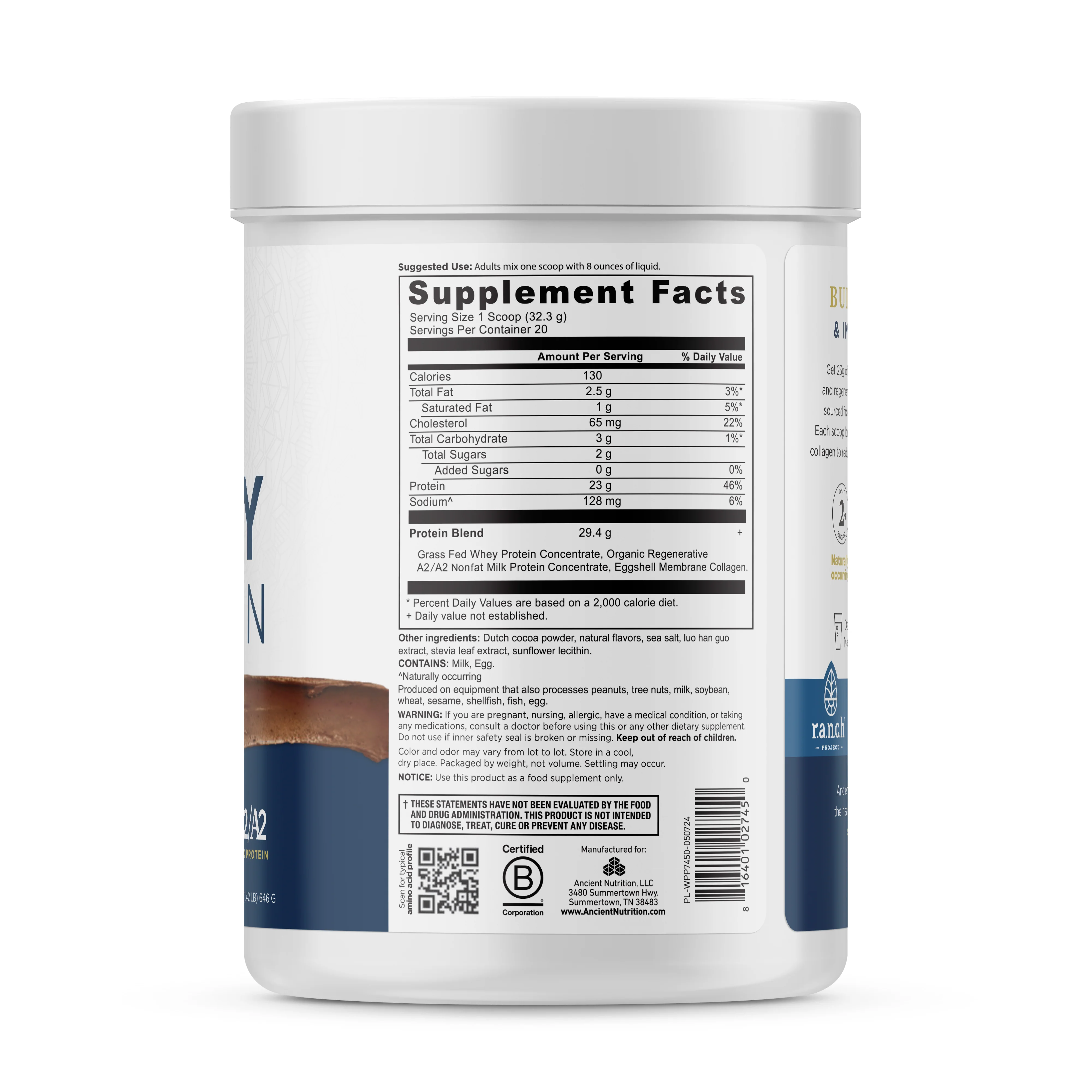 Grassfed Whey Protein, Milk Chocolate Flavor - Image 3