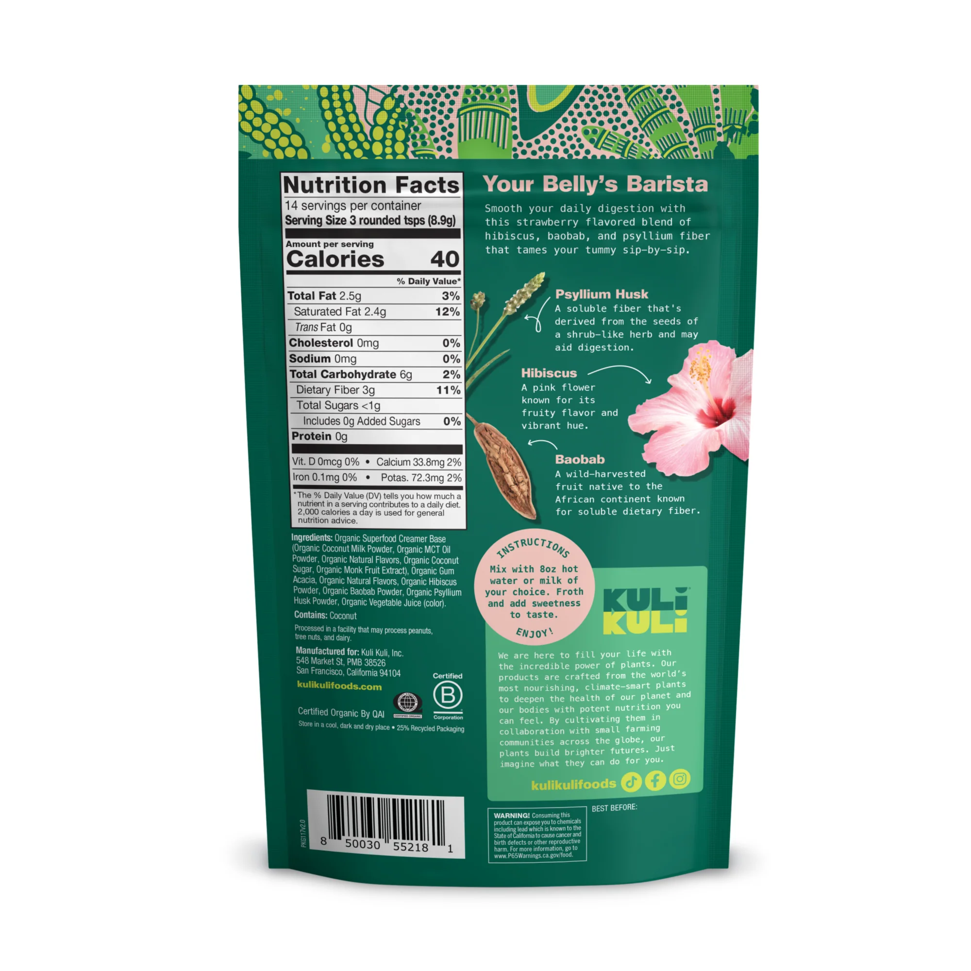 Gut Health Organic Superfood Latte - Image 2