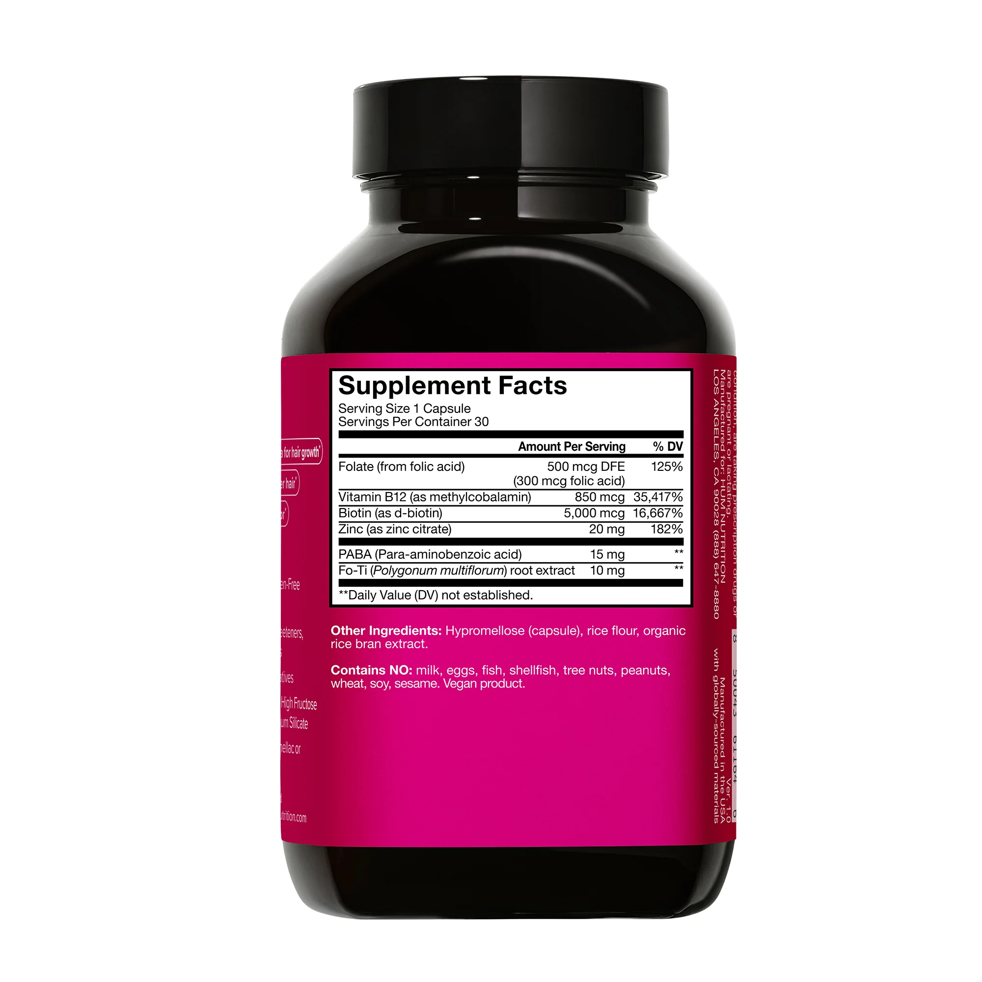 Hair Strong - Capsules for Growth with Biotin, Fo-Ti, & Paba - Image 2