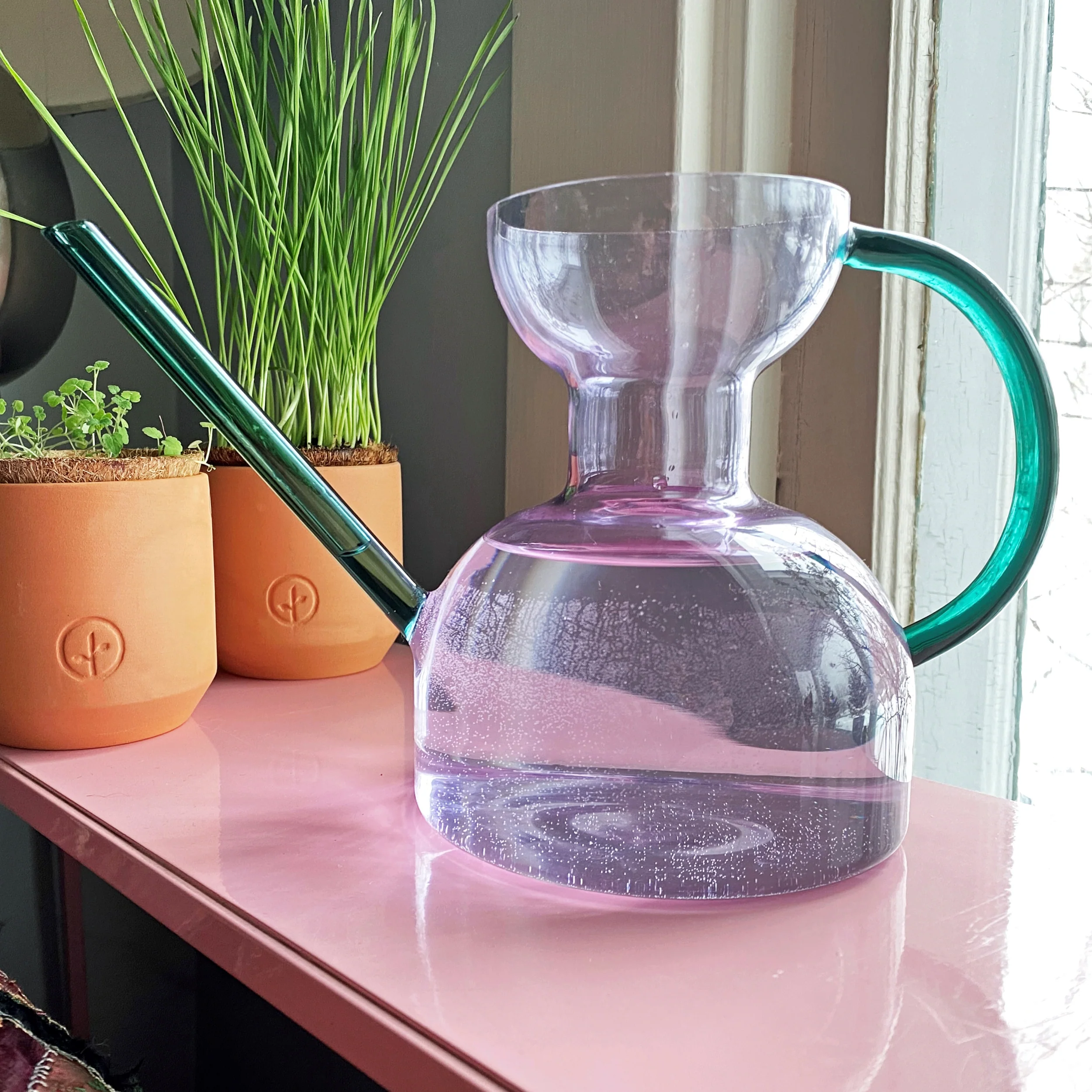 Handcrafted Borosilicate Glass Watering Can - Image 12