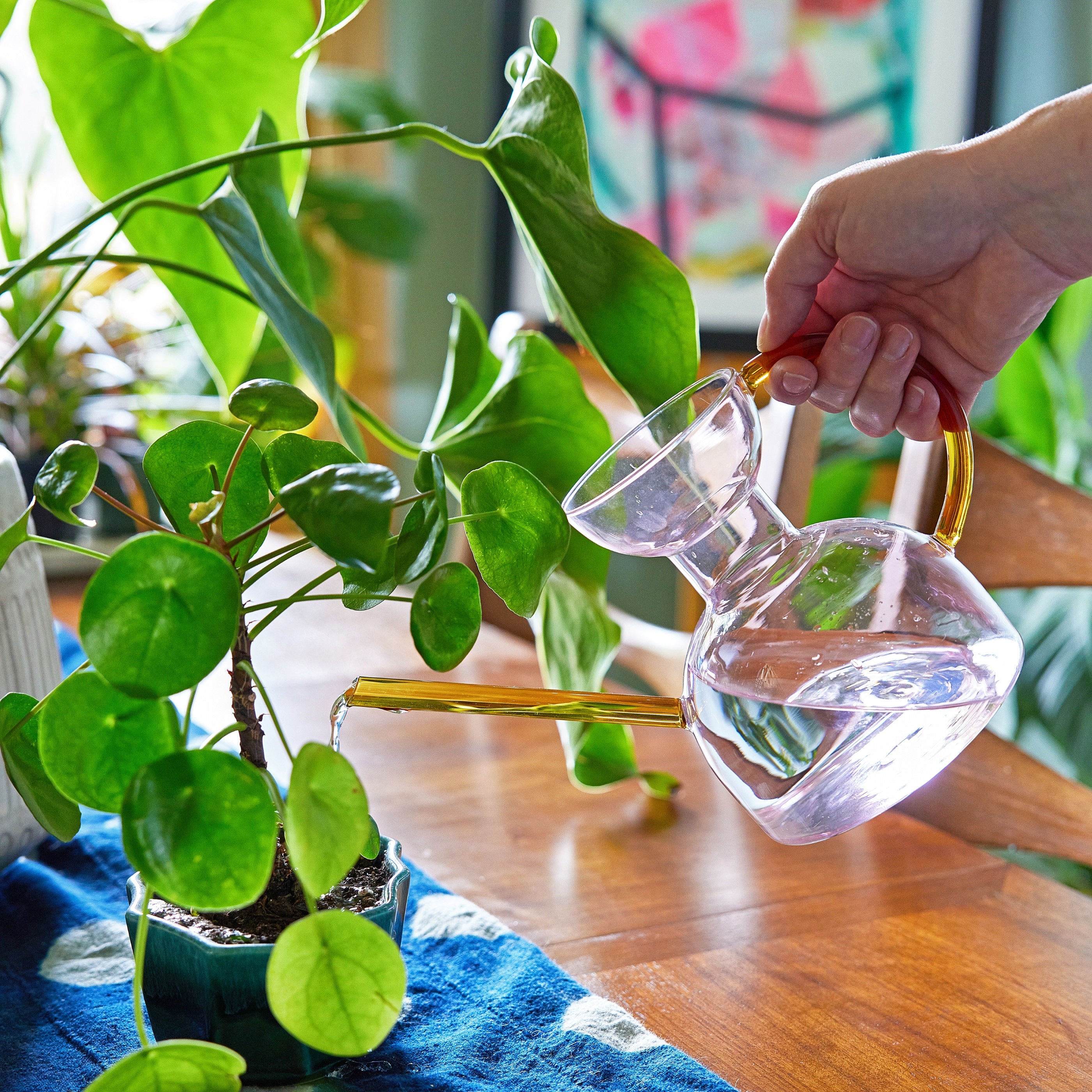 Handcrafted Borosilicate Glass Watering Can - Image 4