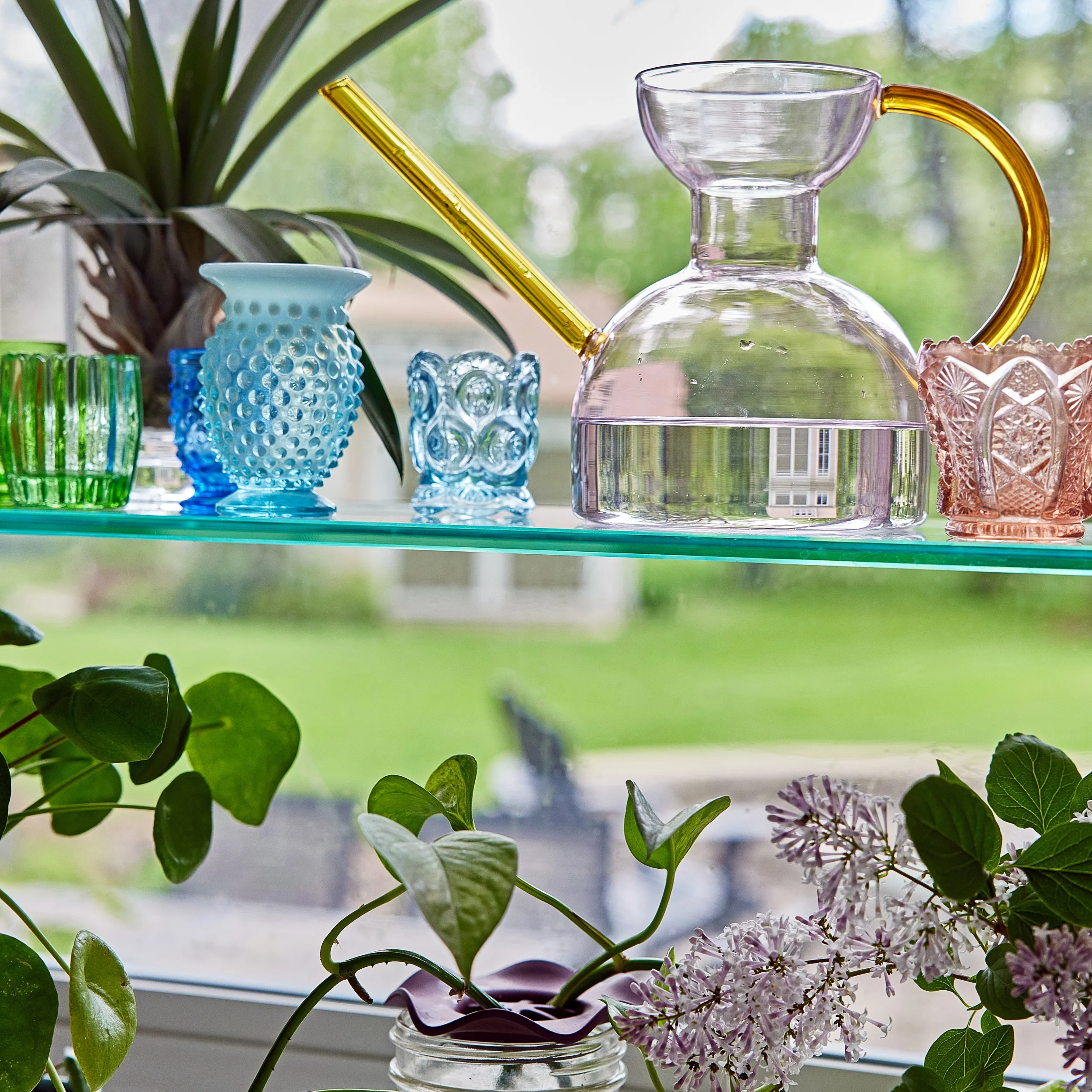 Handcrafted Borosilicate Glass Watering Can - Image 6