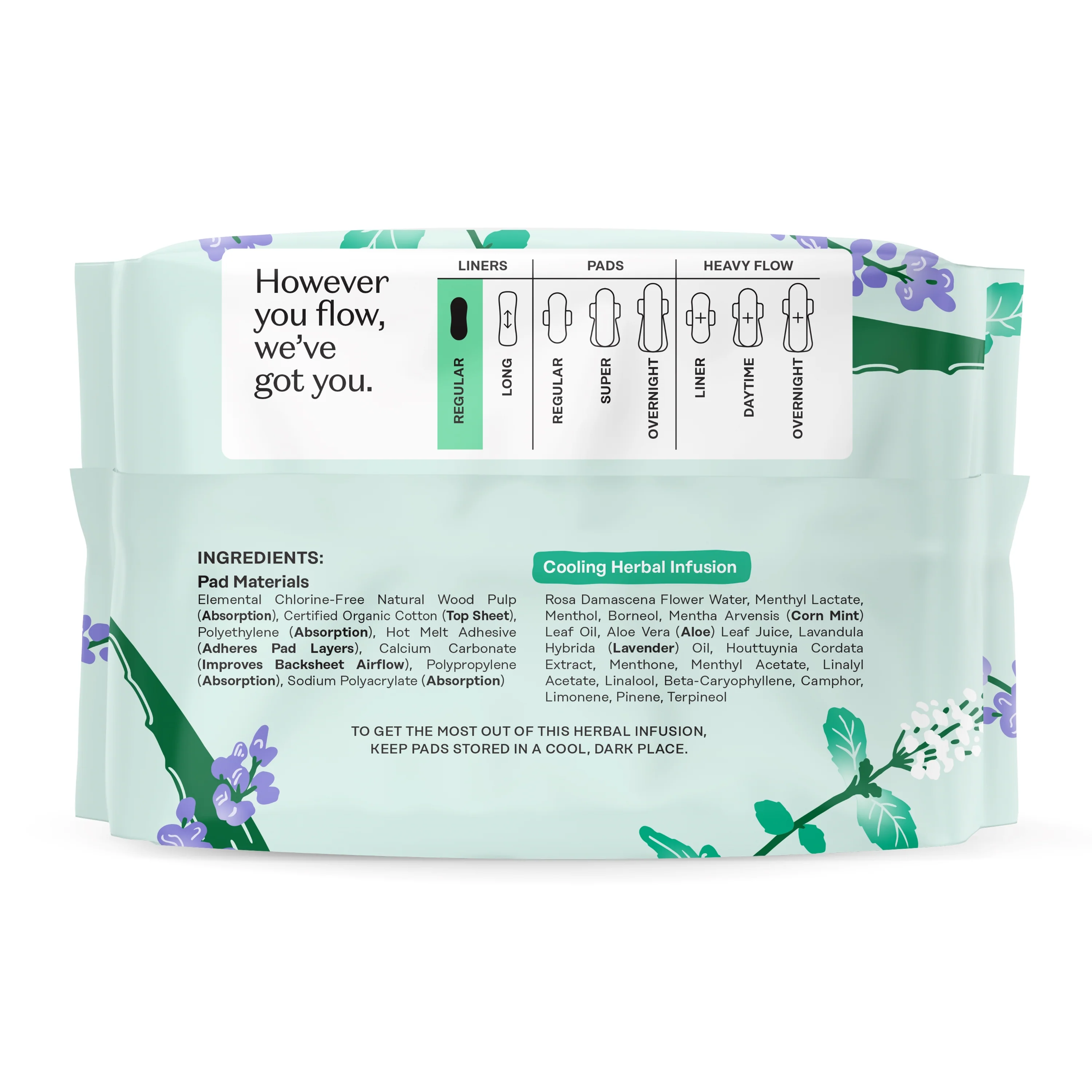 100% Organic Cotton Cover Pantiliners - Herbal-Infused - Image 10