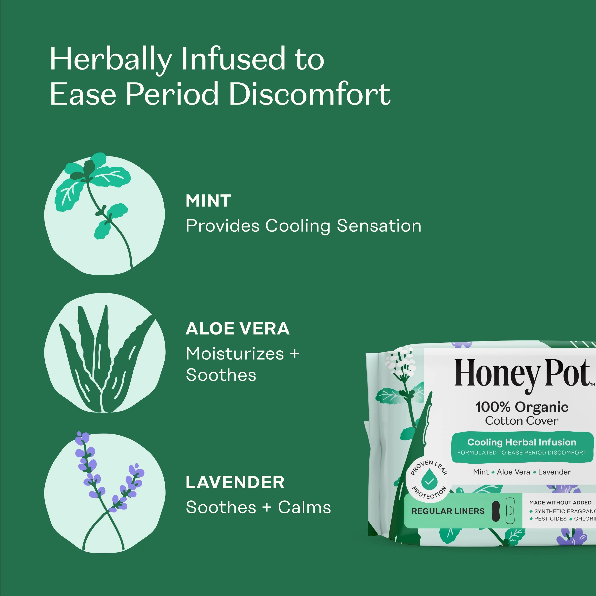 100% Organic Cotton Cover Pantiliners - Herbal-Infused - Image 7