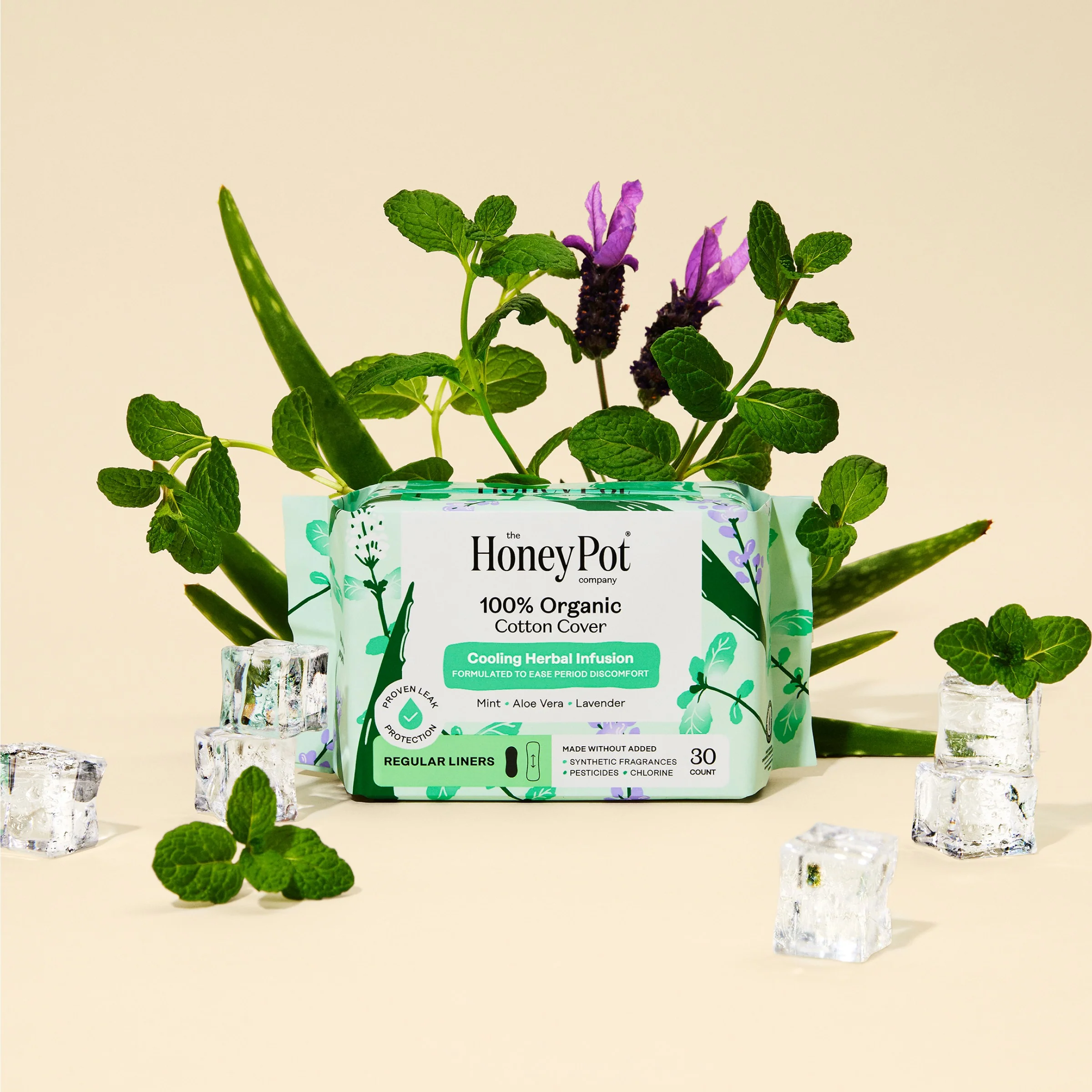 100% Organic Cotton Cover Pantiliners - Herbal-Infused - Image 8