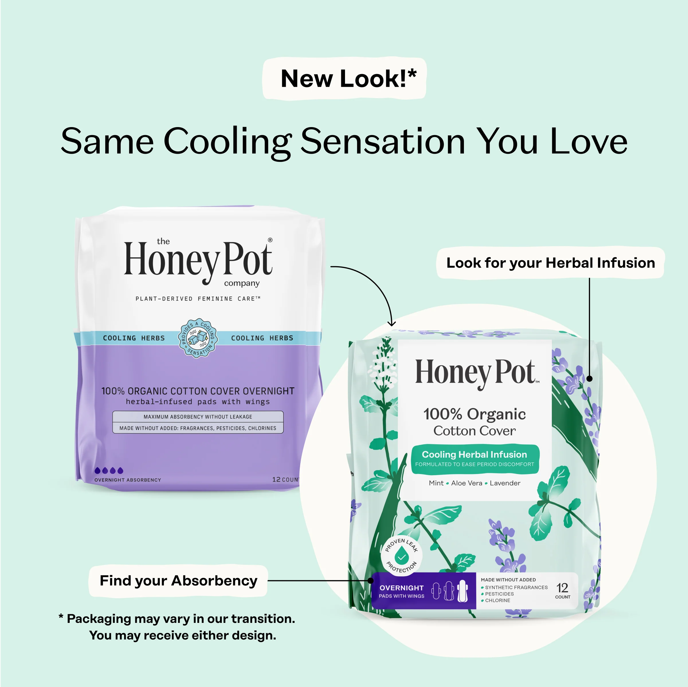 100% Organic Cotton Cover Overnight Menstrual Pads - Herbal-Infused - Image 3