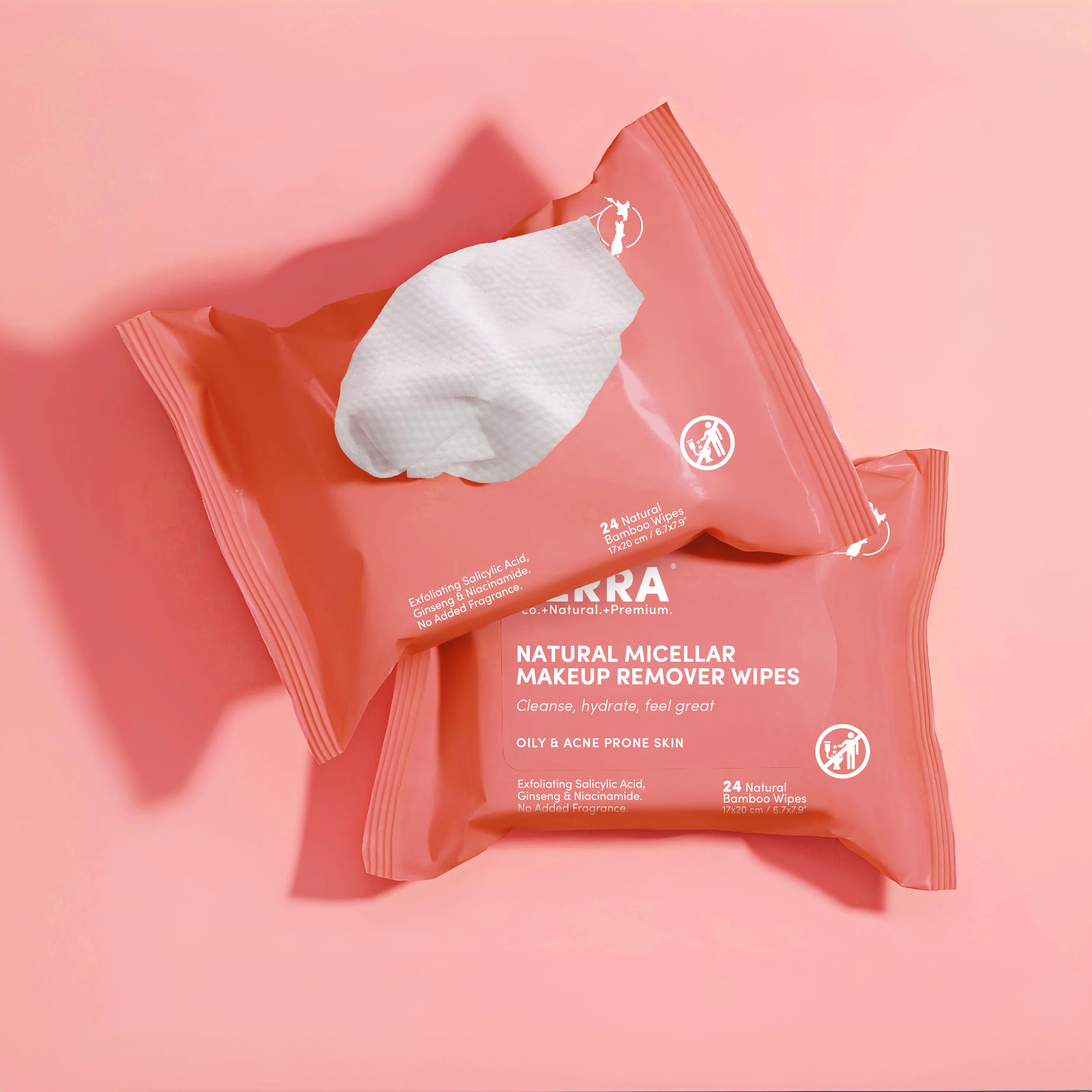 Hydrating and Cleansing Micellar Makeup Remover Wipes - Oily and Acne Prone Skin - Image 2