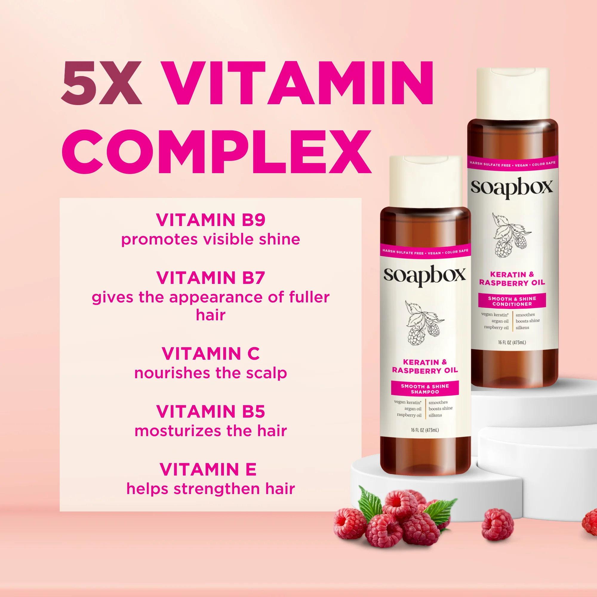 Vegan Keratin & Raspberry Seed Oil Smoothing Conditioner - Image 4