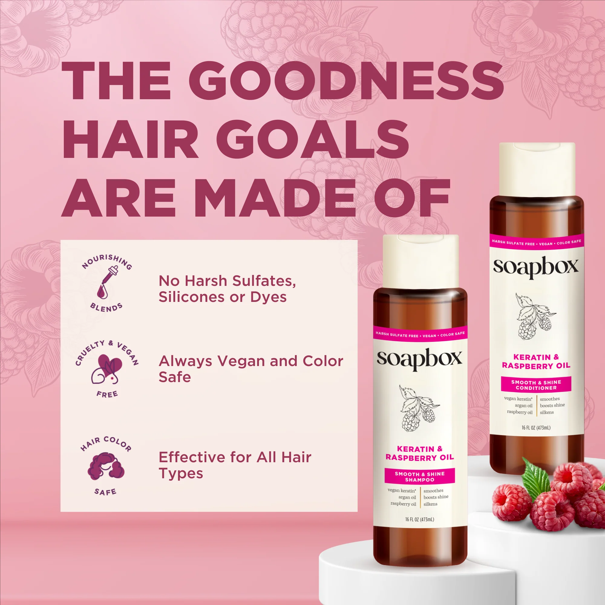 Vegan Keratin & Raspberry Seed Oil Smoothing Conditioner - Image 6