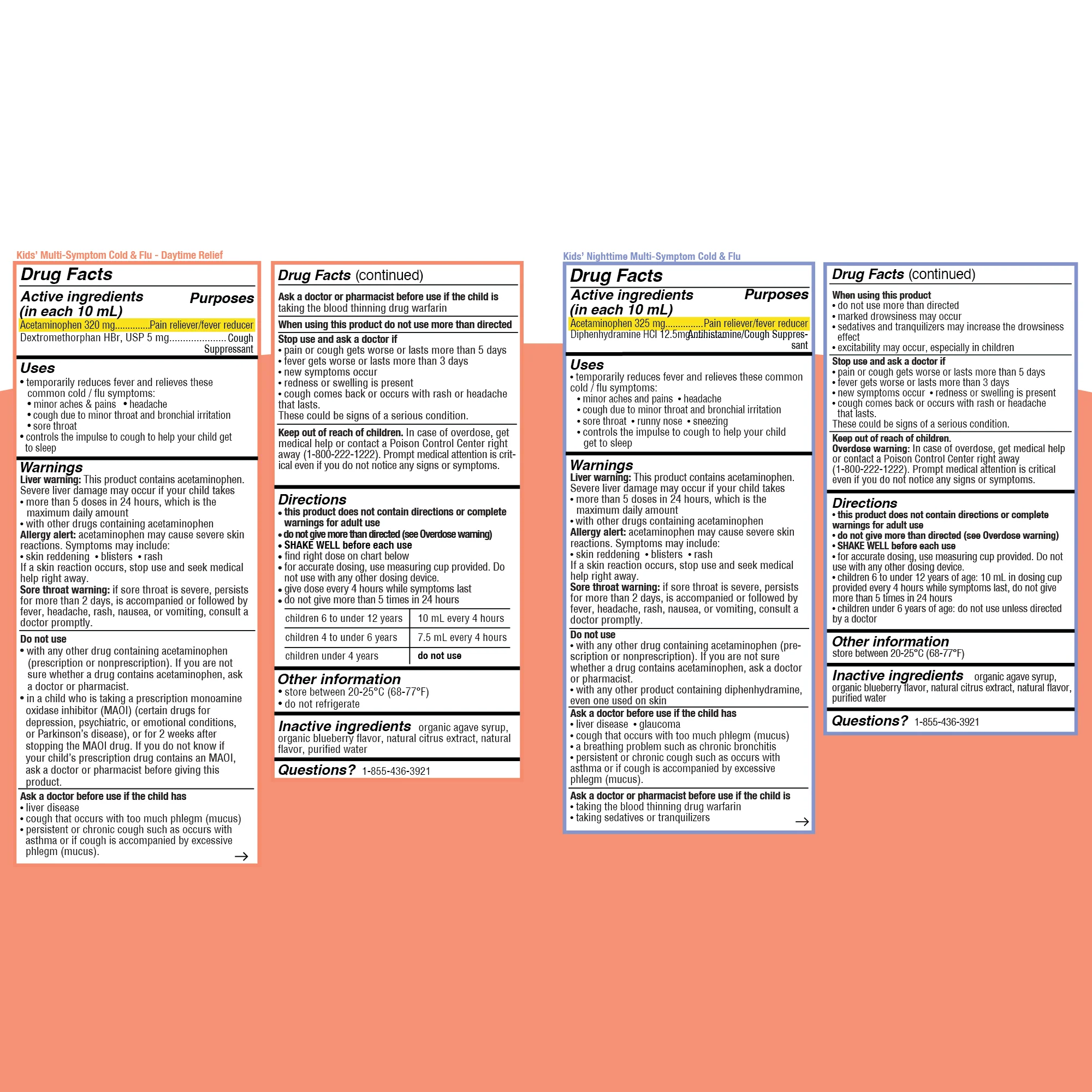 Kids' Daytime & Nighttime Multi-Symptom Combo Pack, Ages 6+ - Image 2