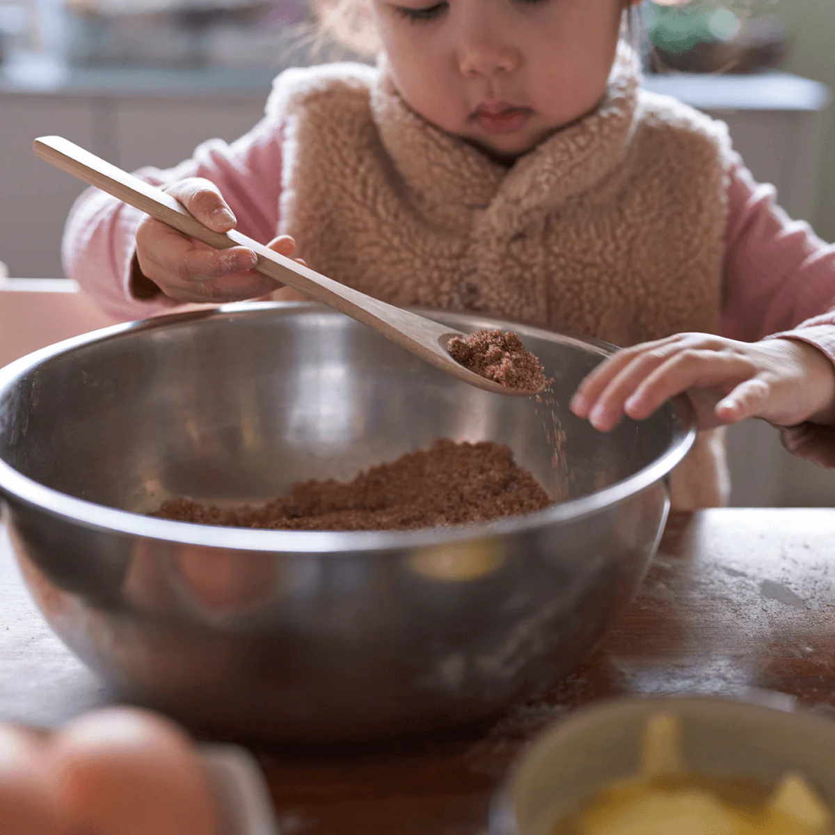 Kids in the Kitchen Set, 3 Bamboo Utensils (3Y+) - Image 3