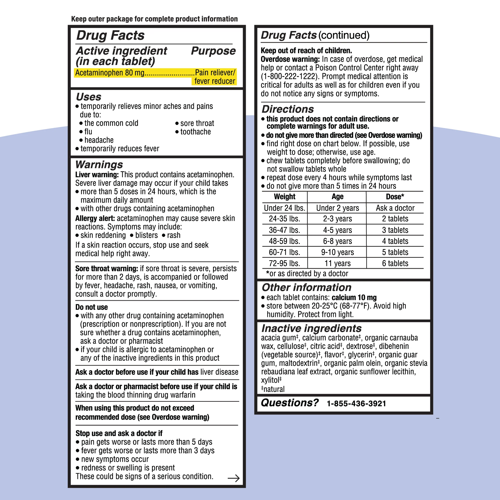 Kids' Pain and Fever Chewable, Ages 2-11 - Image 2