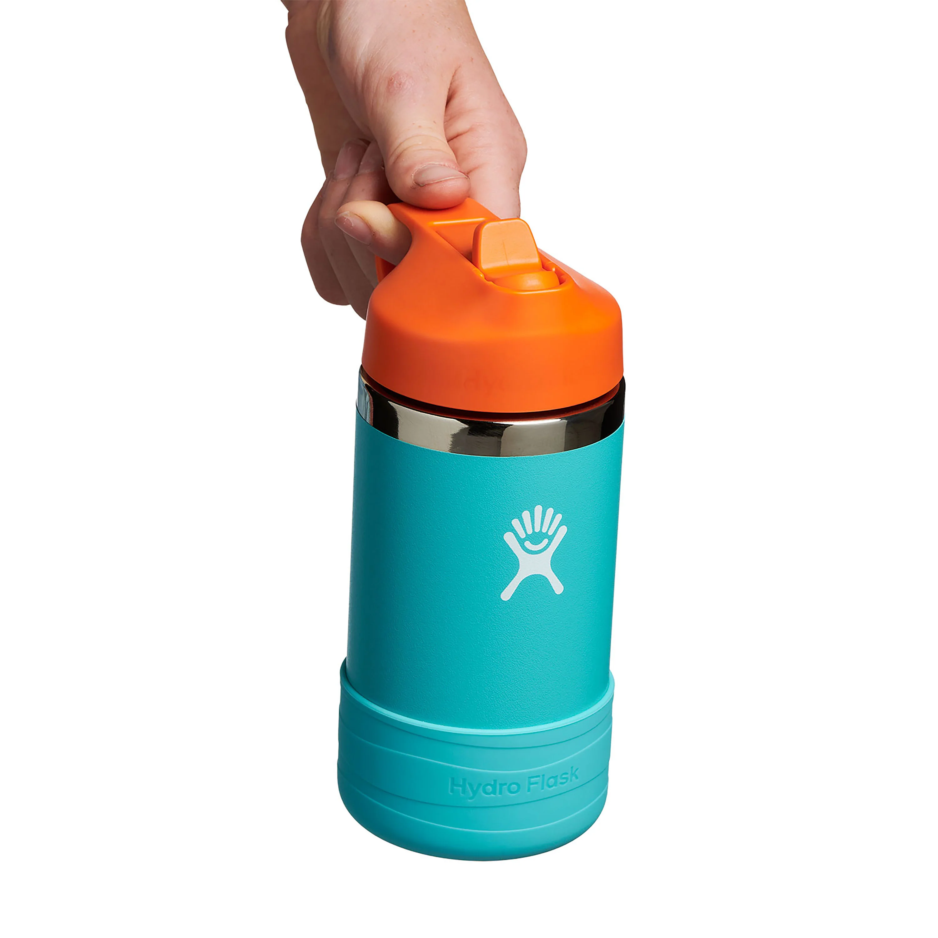 Kids Stainless Steel Wide Mouth Bottle with Straw Cap & Boot, 12 oz - Image 10