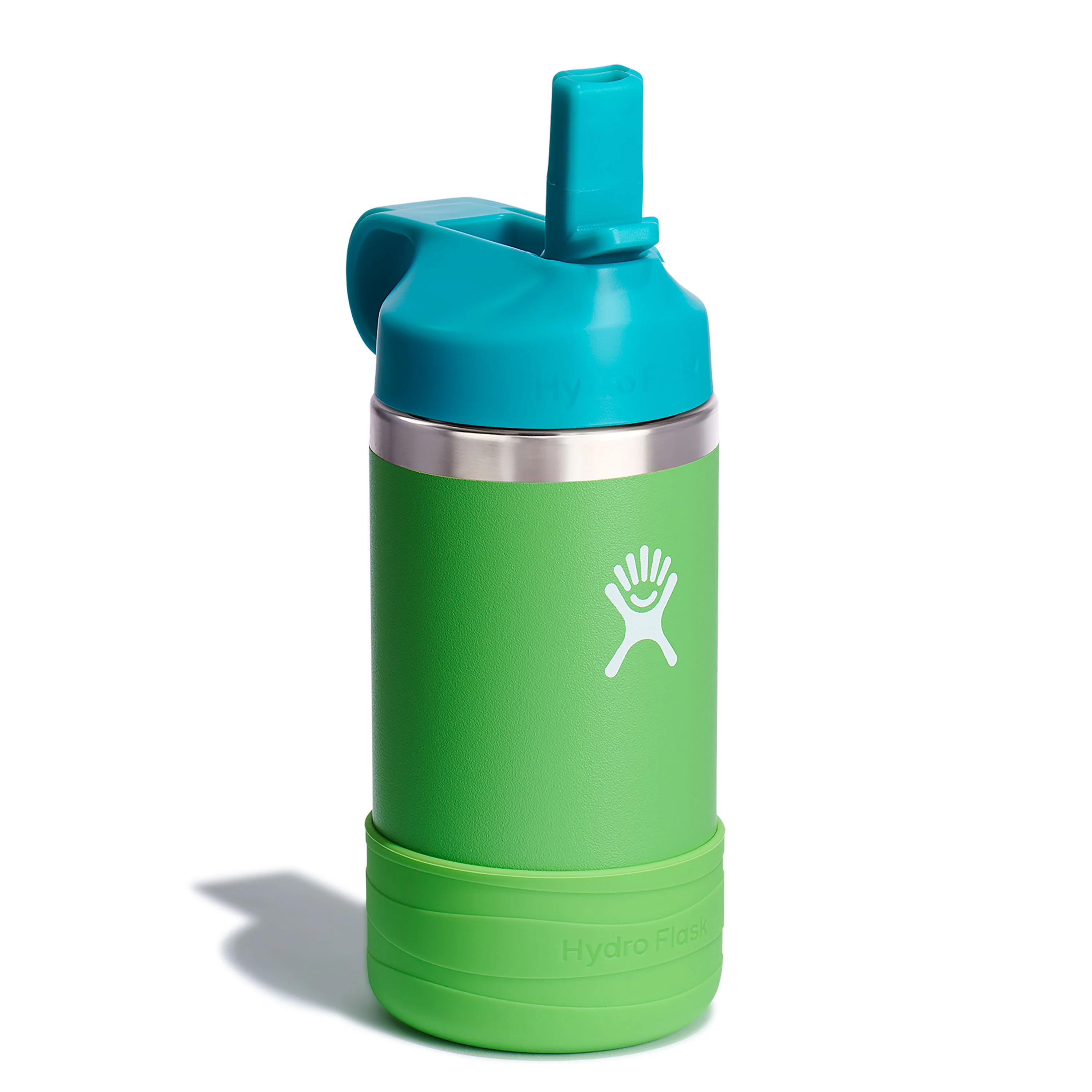 Kids Stainless Steel Wide Mouth Bottle with Straw Cap & Boot, 12 oz - Image 6