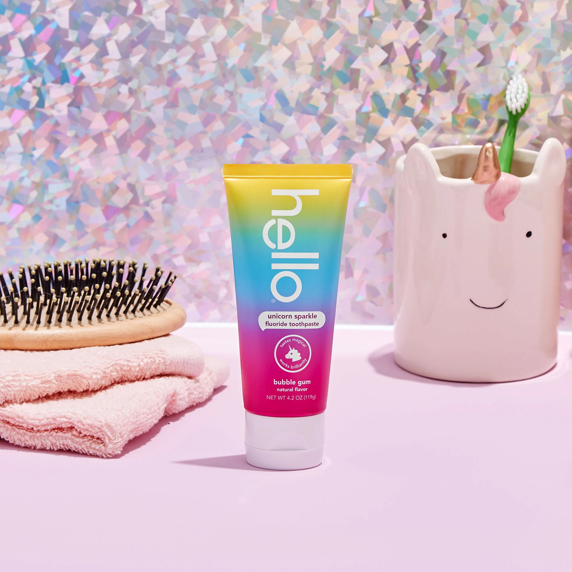 Kids Unicorn Sparkle Fluoride Toothpaste - Image 3