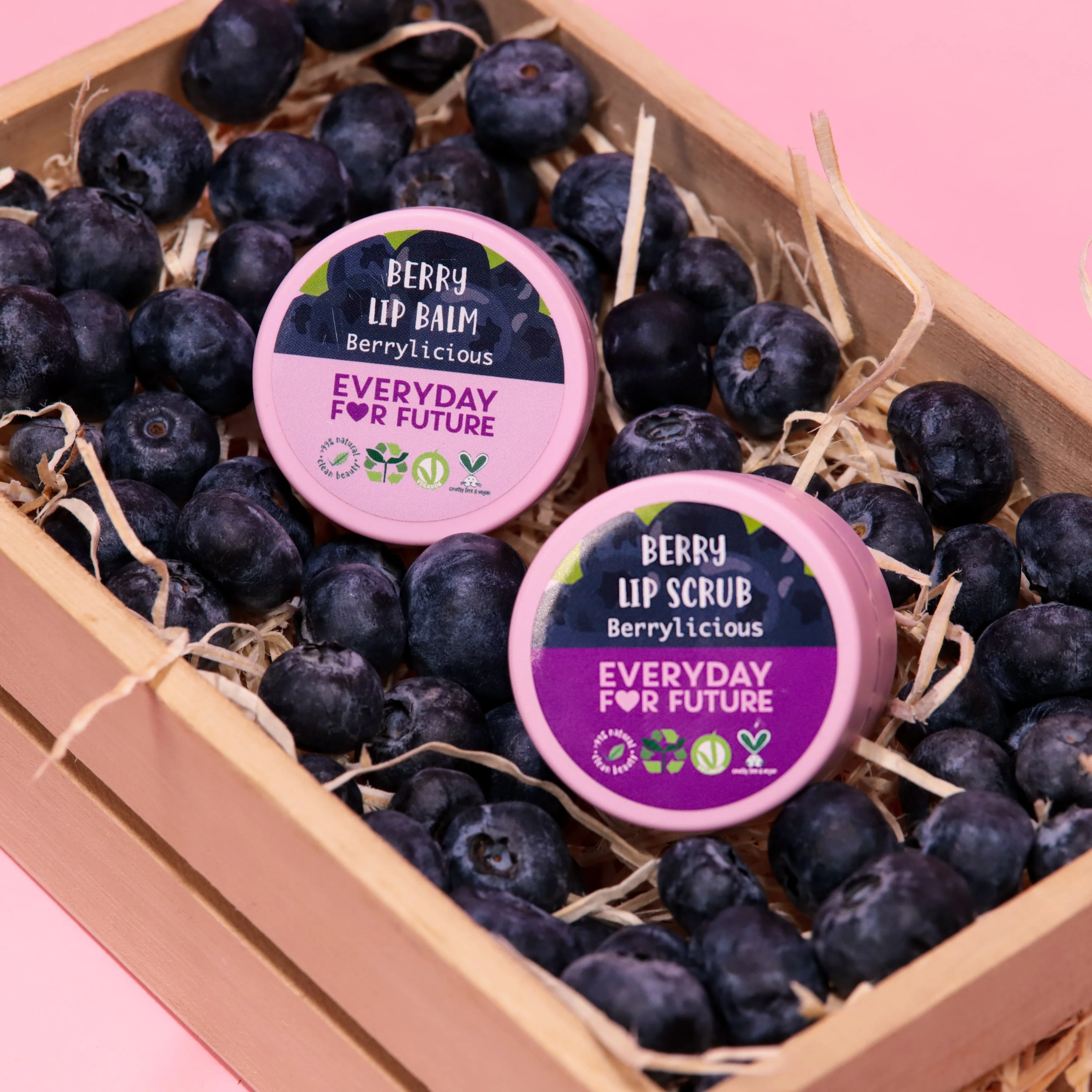Moisturizing Blueberry Lip Balm & Lip Scrub Kiss Therapy Kit - Image 6