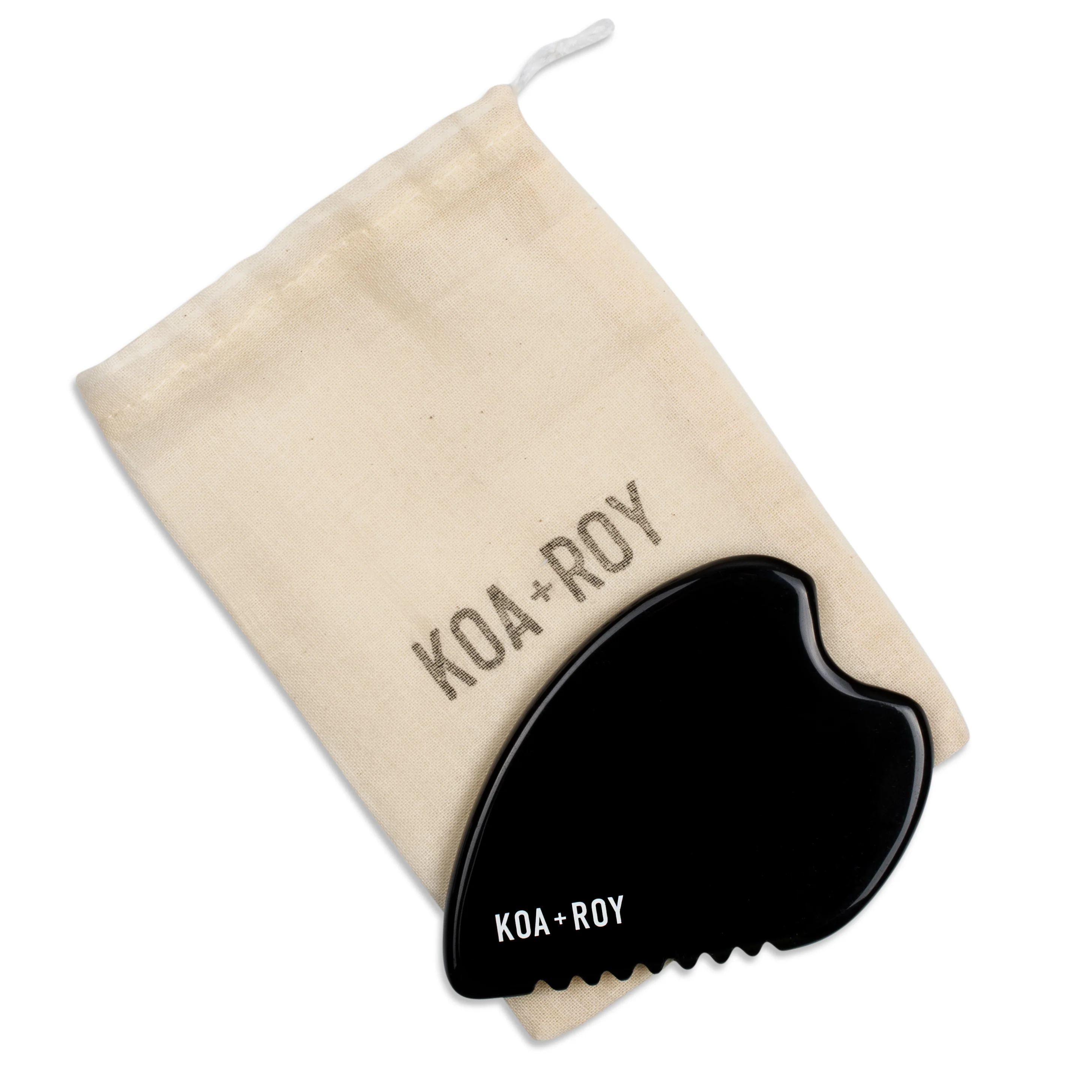 Large Black Obsidian Body Gua Sha Tool - Image 3