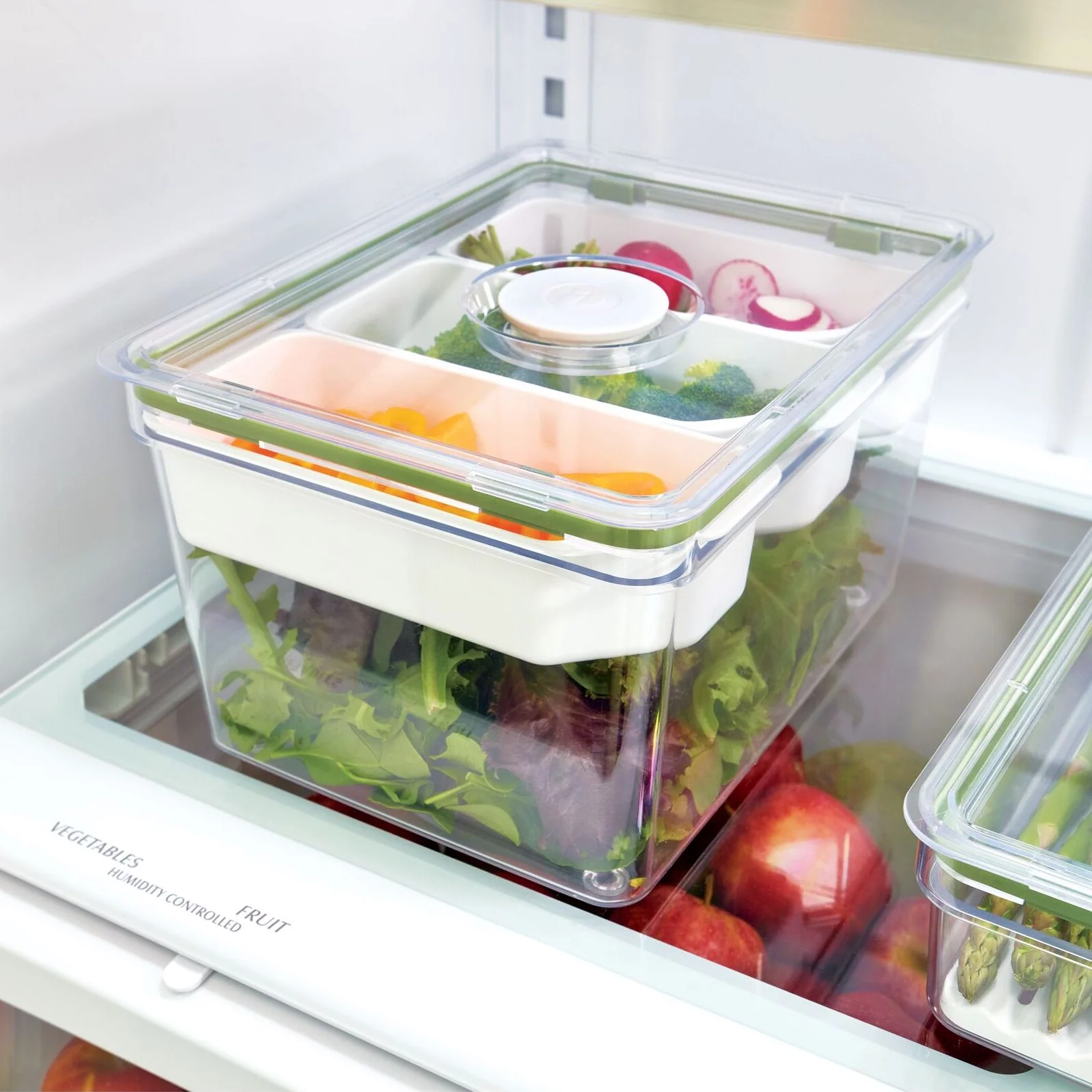 Large Produce Bin with 3 Dividers made with Recycled Plastic - Image 6