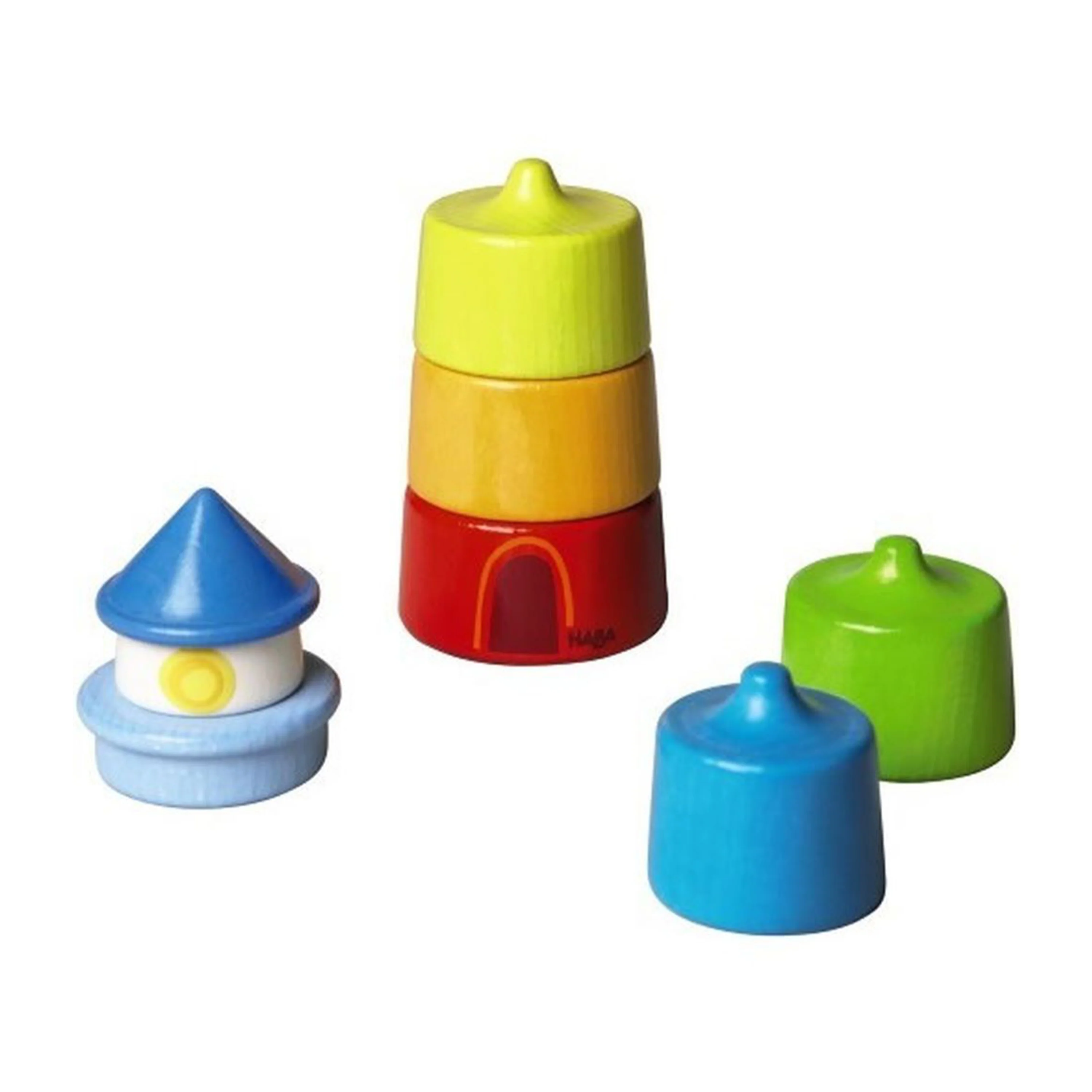 Lighthouse Wooden Rainbow Stacker made from sustainably sourced wood - Image 3