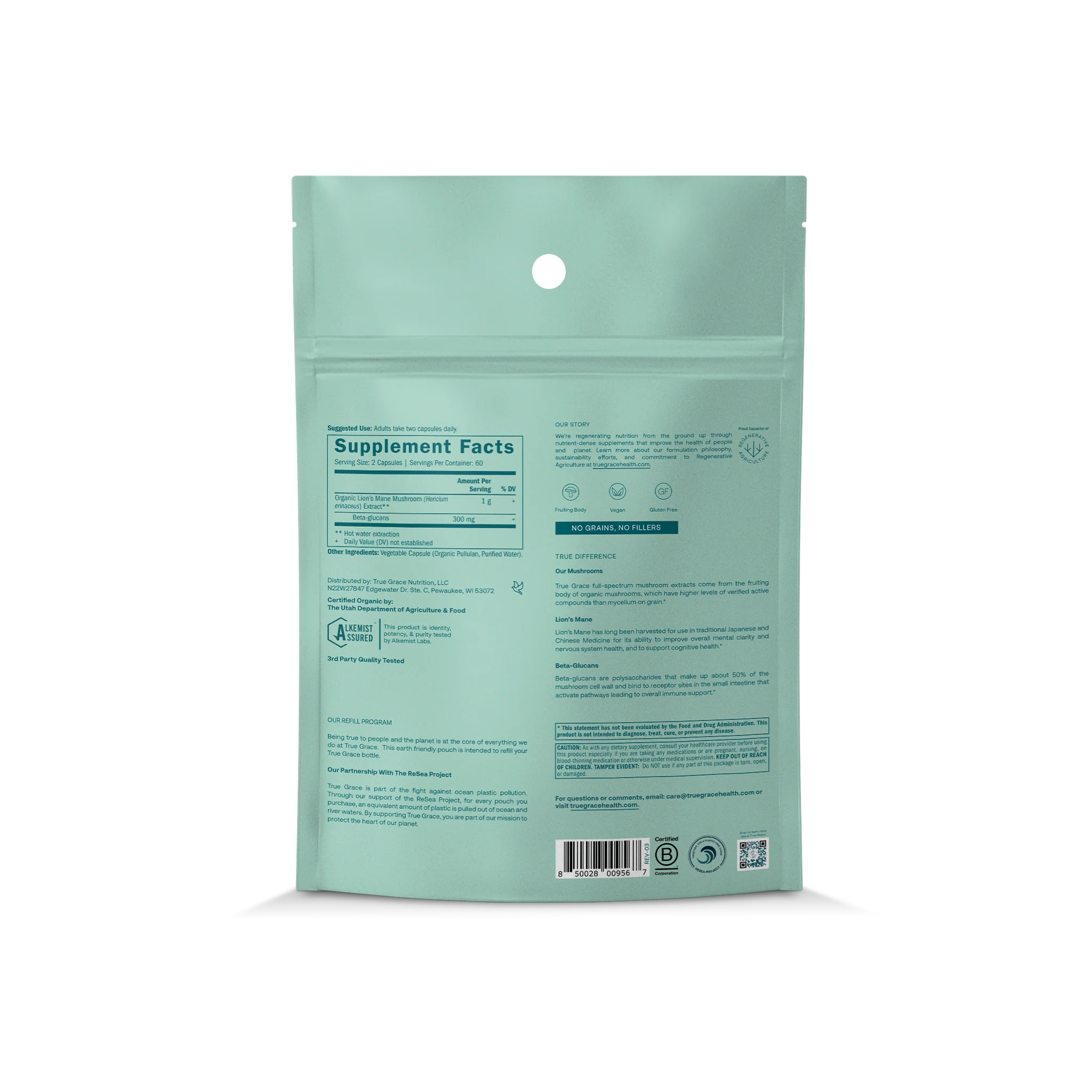 Lion’s Mane Capsules - Refill Pouch - Image 2