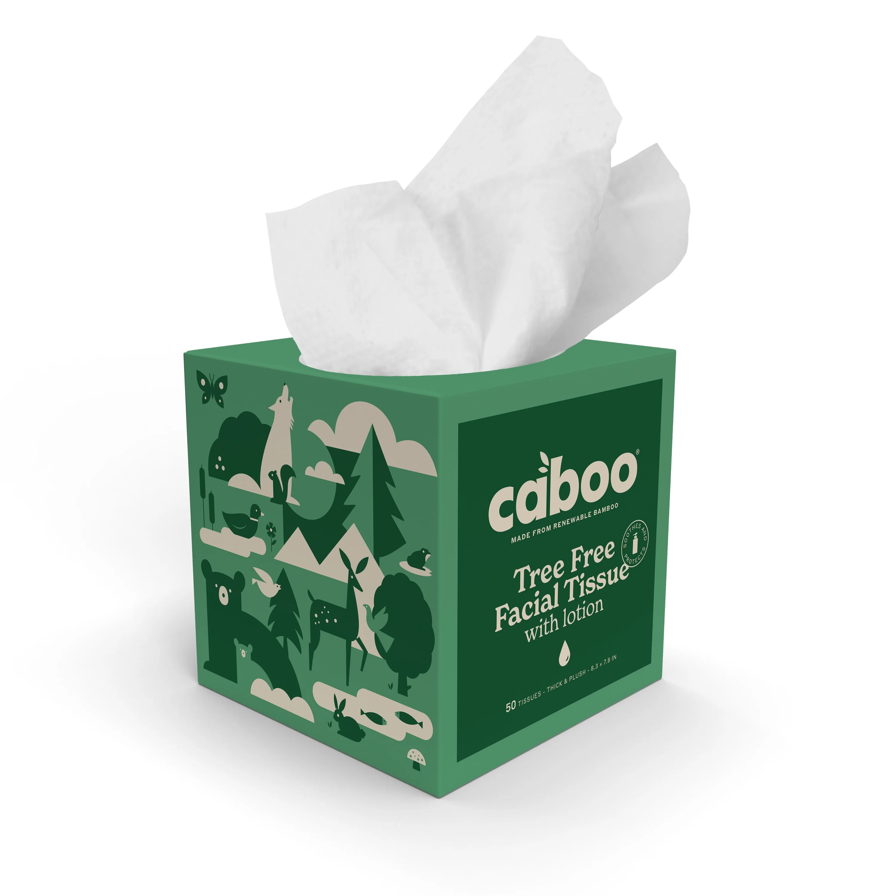 Tree Free Lotion Facial Tissue Cube With Lotion -  50 sheets per box - Image 2