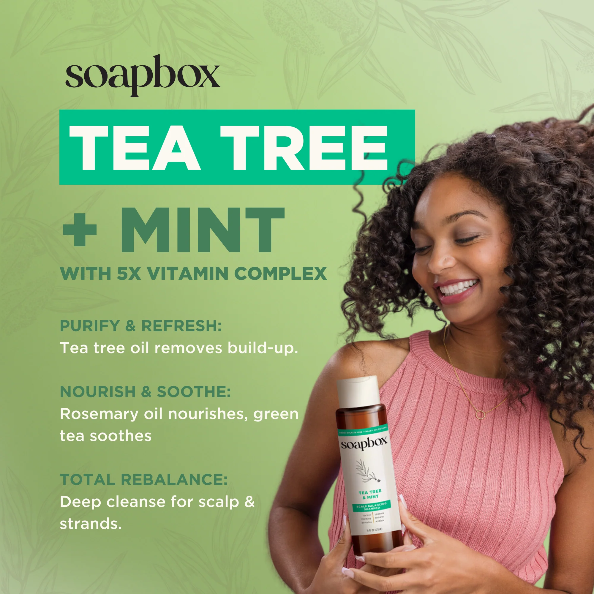 Tea Tree & Mint Scalp Balancing Shampoo - Image 5