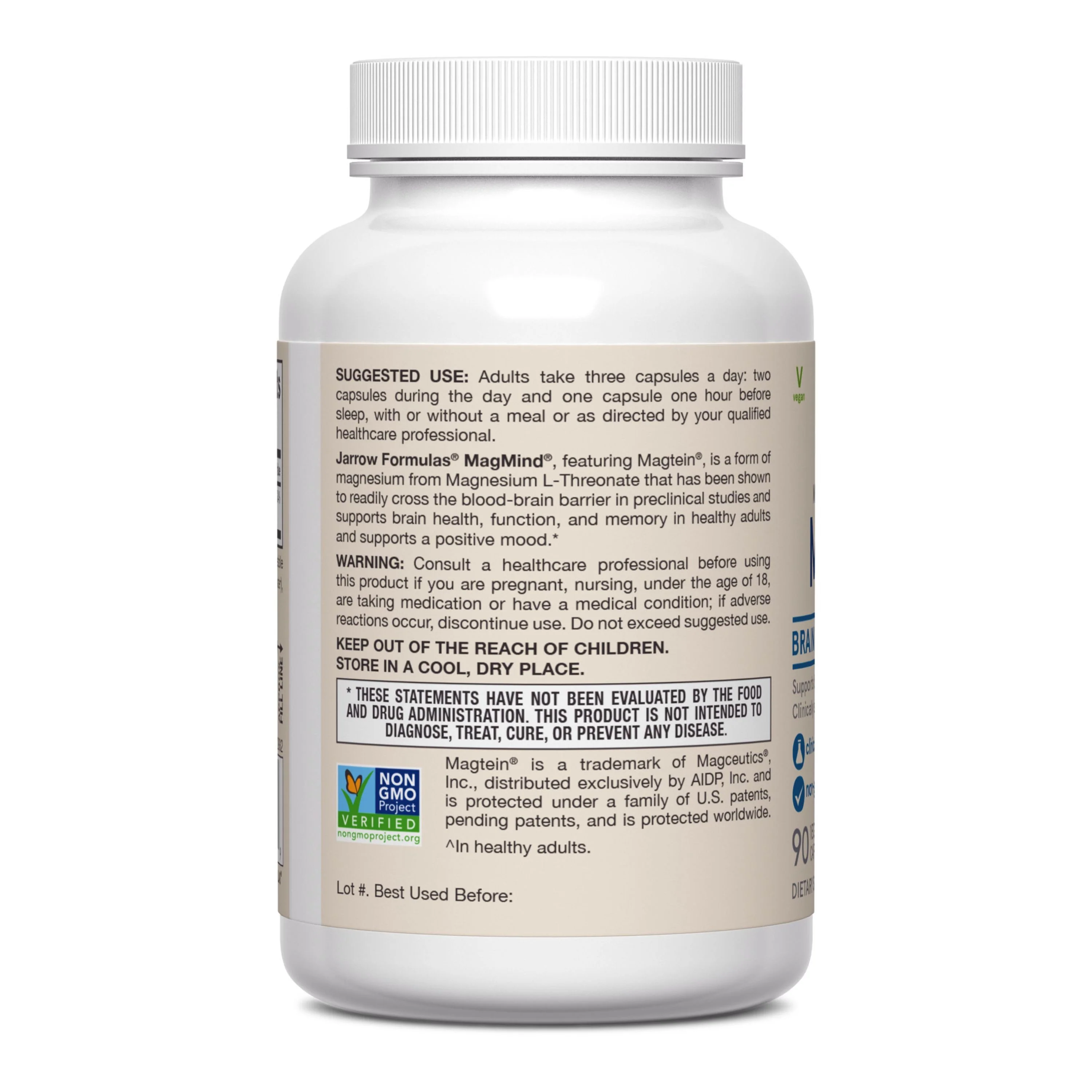 MagMind Brain Health with Magtein (Magnesium L-Threonate) - Image 3