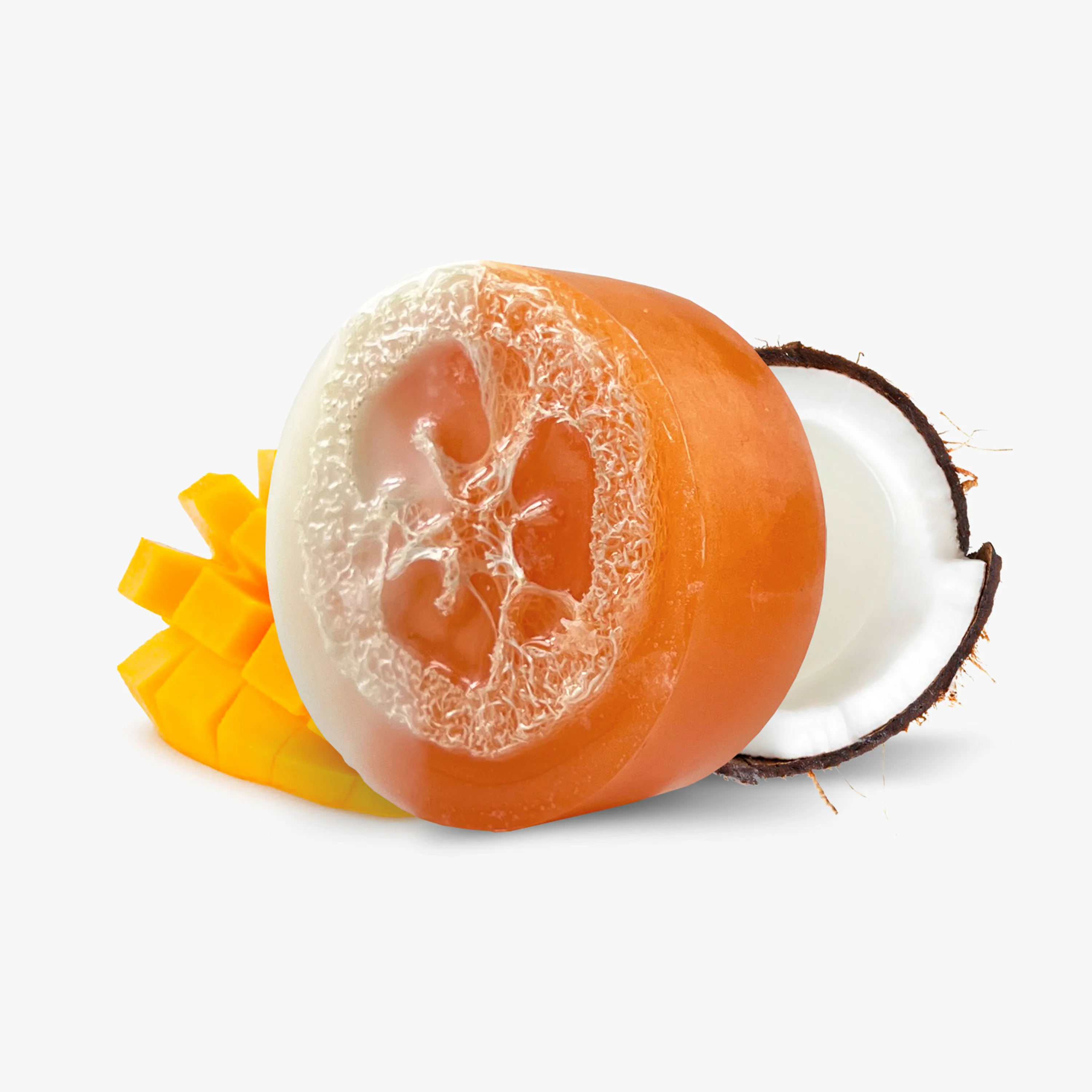 Mango Coconut Sorbet Exfoliating Loofah Bar Soap - Image 3