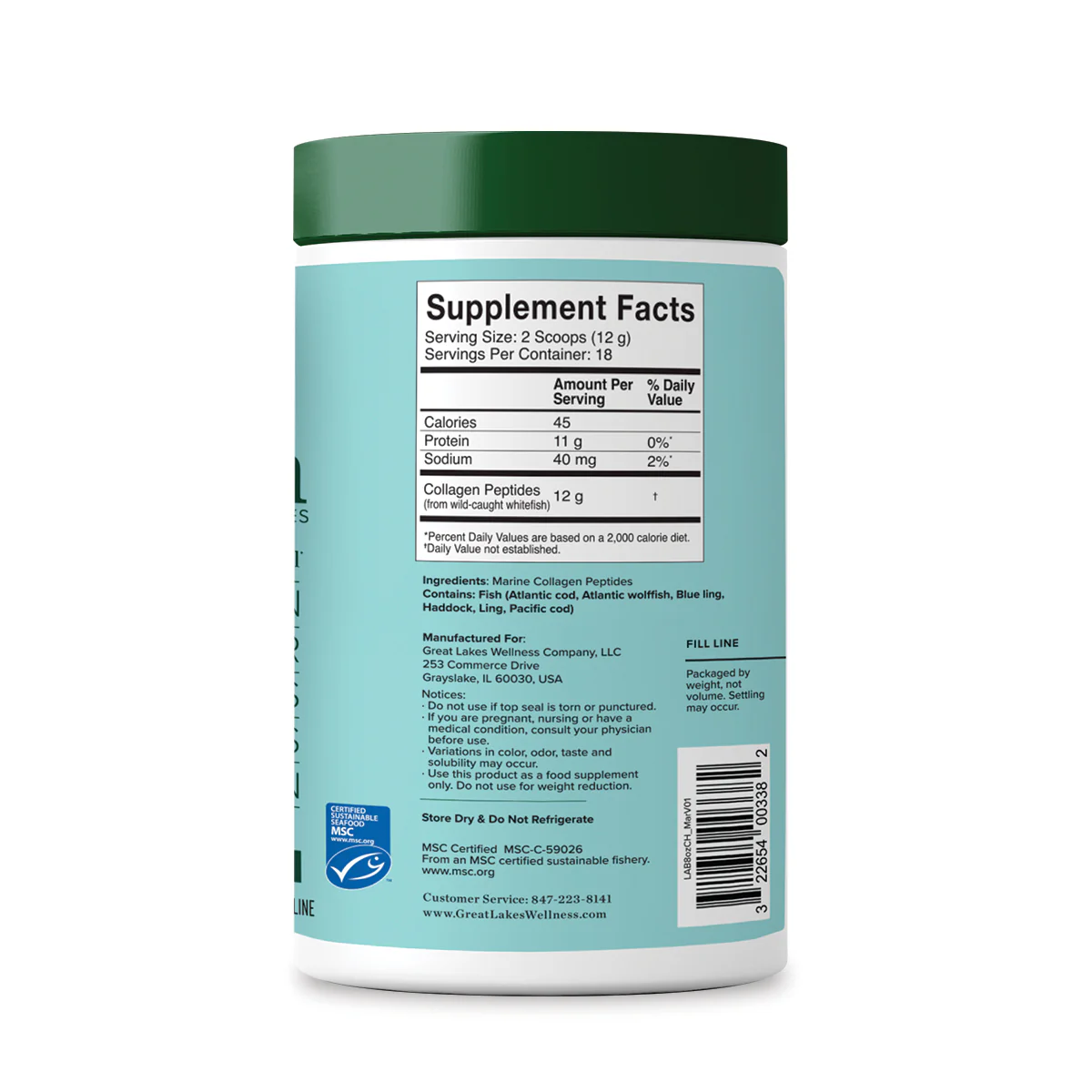 Marine Collagen Peptides Powder, Unflavored - Image 4