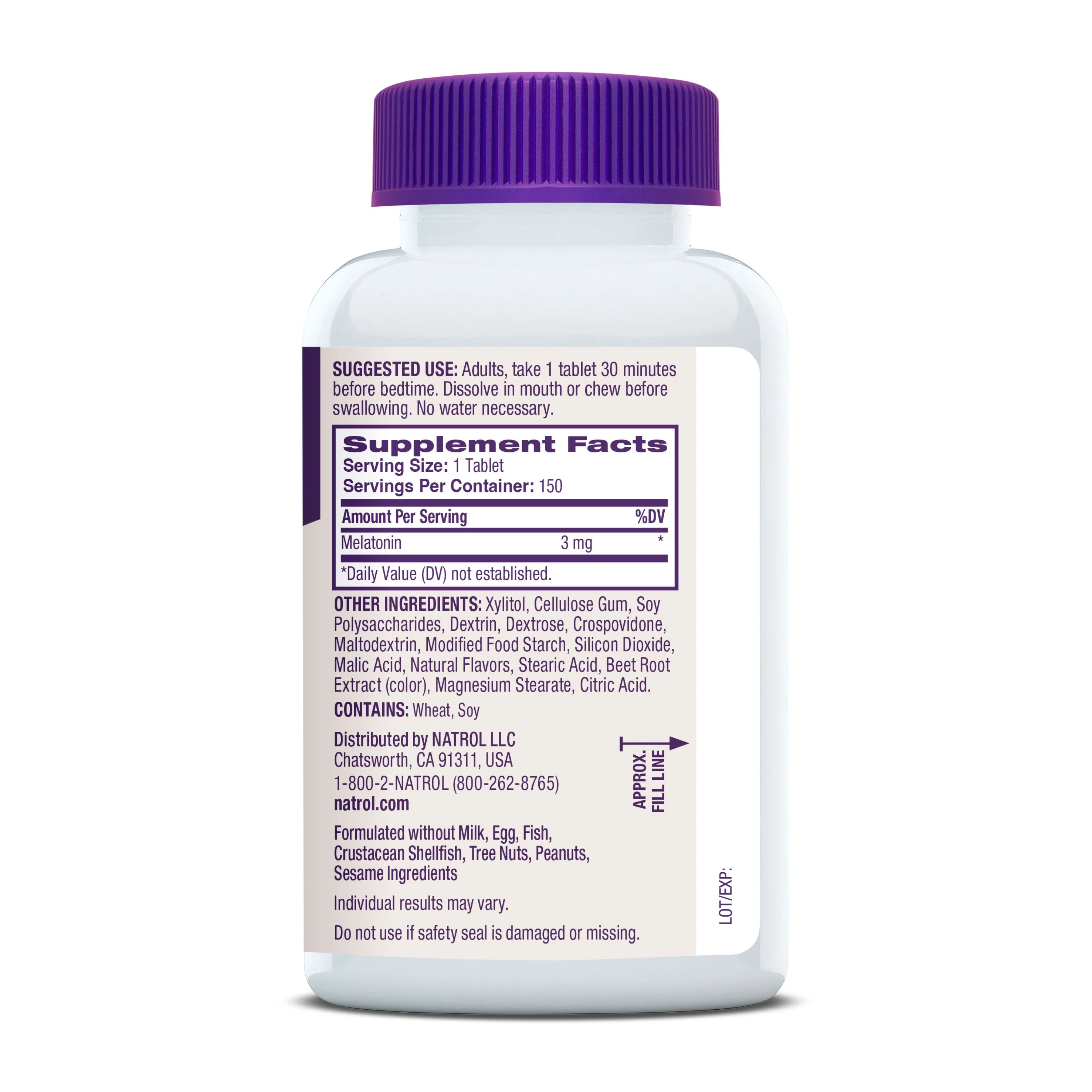 Melatonin, 3mg - Image 2