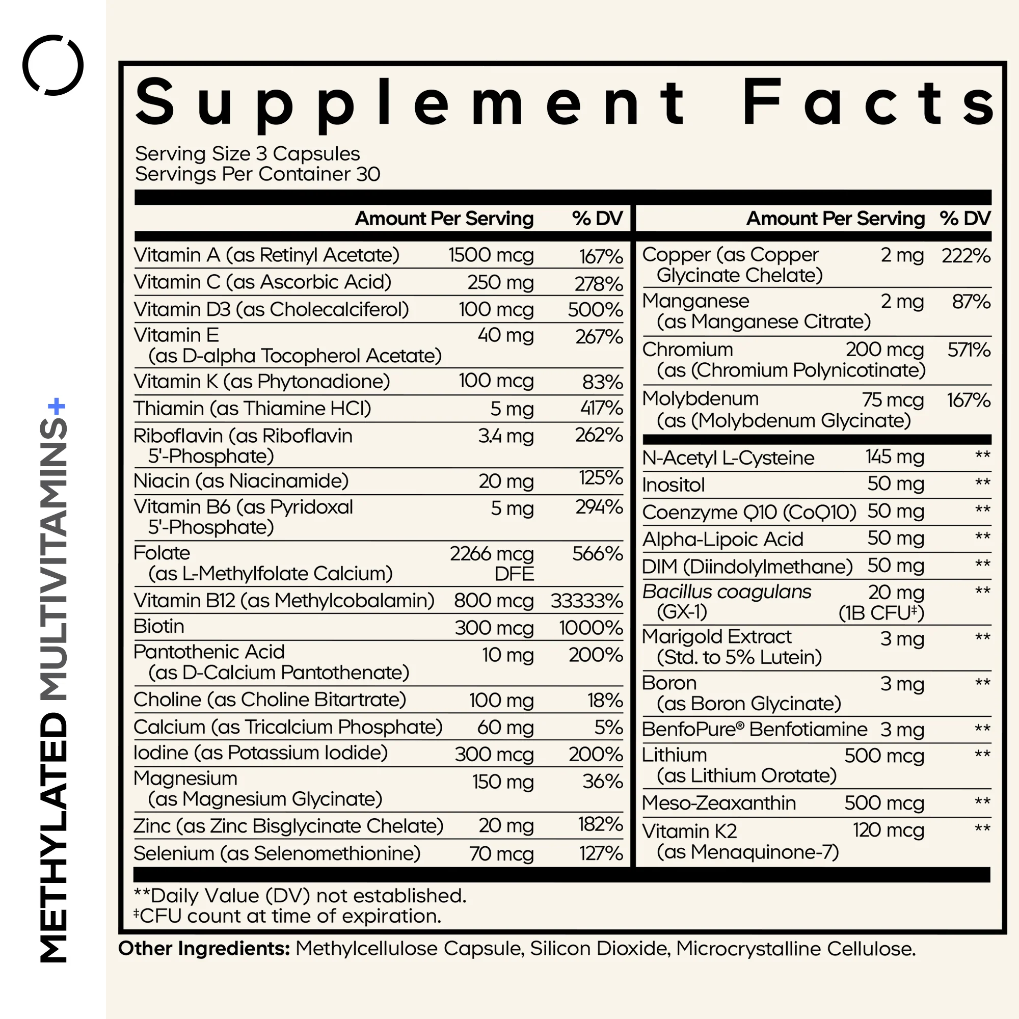 Methylated Multivitamin+ Capsules - Image 2
