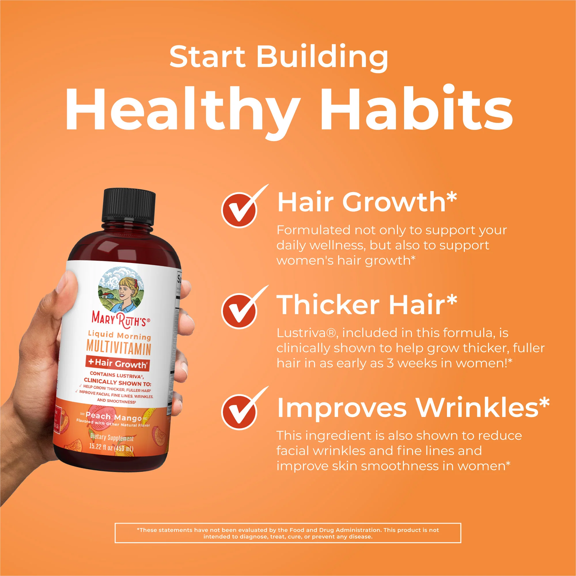 Morning Multivitamin +Hair Growth Liquid, 15.22 oz - Image 7