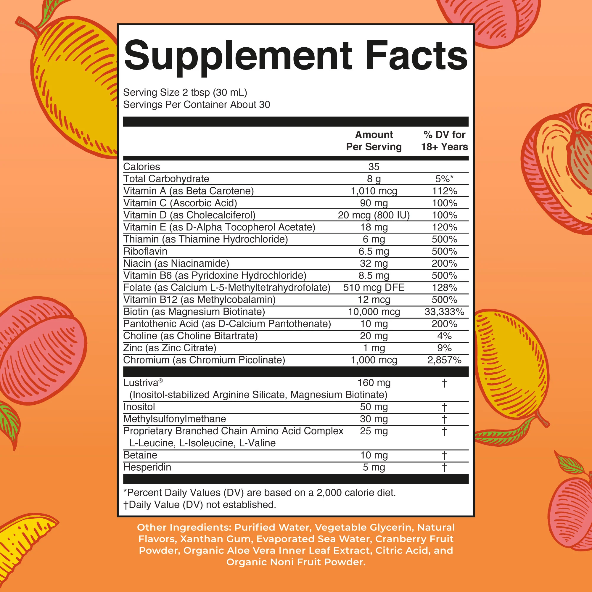 Liquid Morning Multivitamin + Hair Growth, 30 fl oz - Image 3