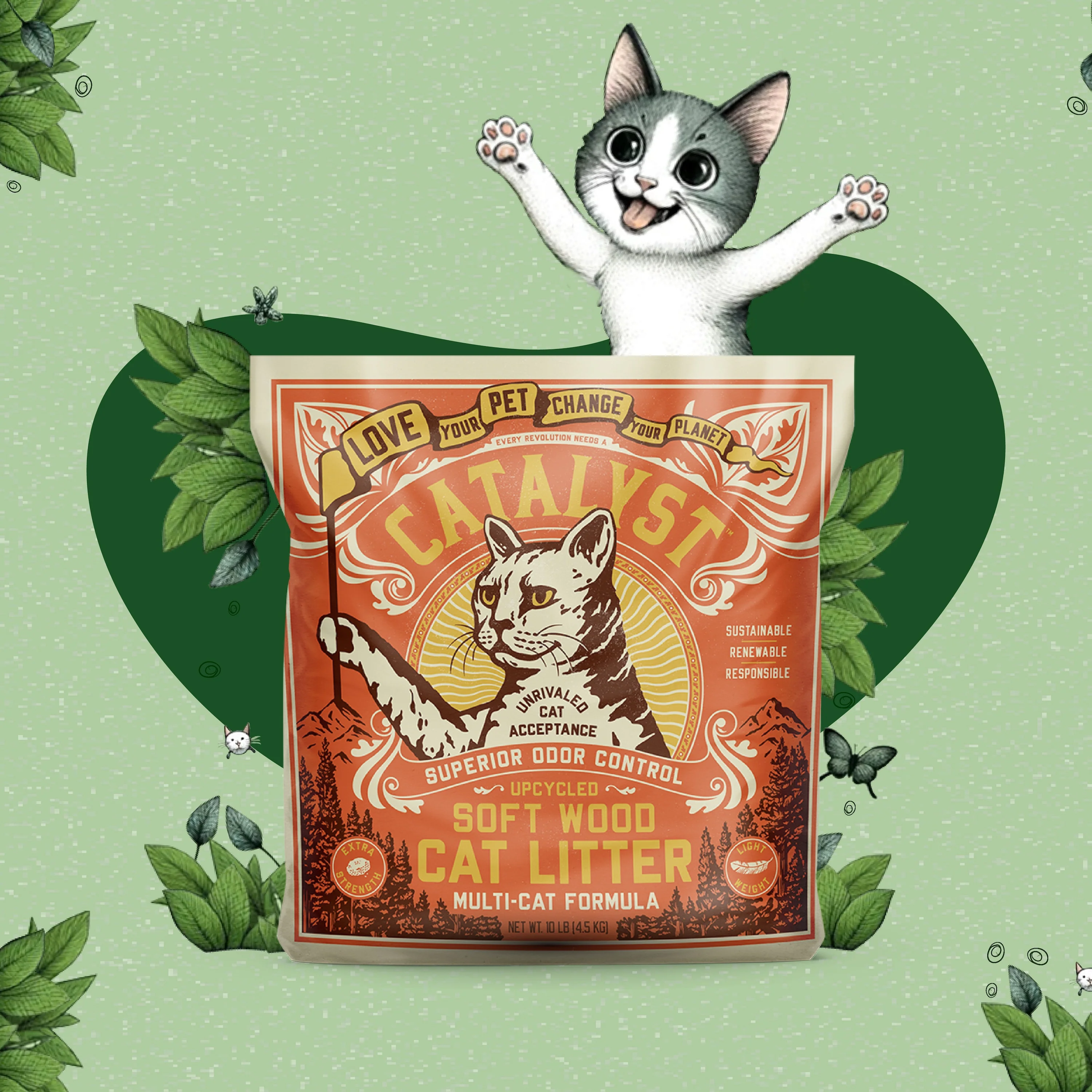 Multi-Cat Upcycled Natural Pine Clumping Cat Litter - Image 9