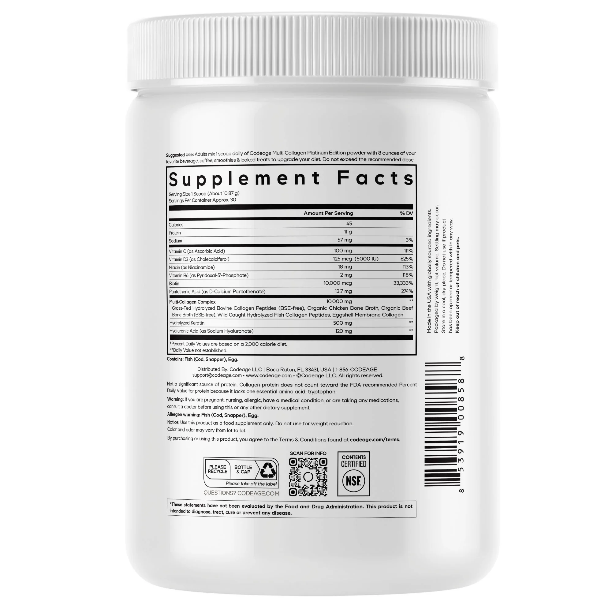 Multi Collagen Protein Powder Platinum - For Skin, Nail, Hair & Joint Support - Image 14