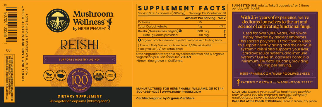 Mushroom Wellness Reishi Capsules - Image 2