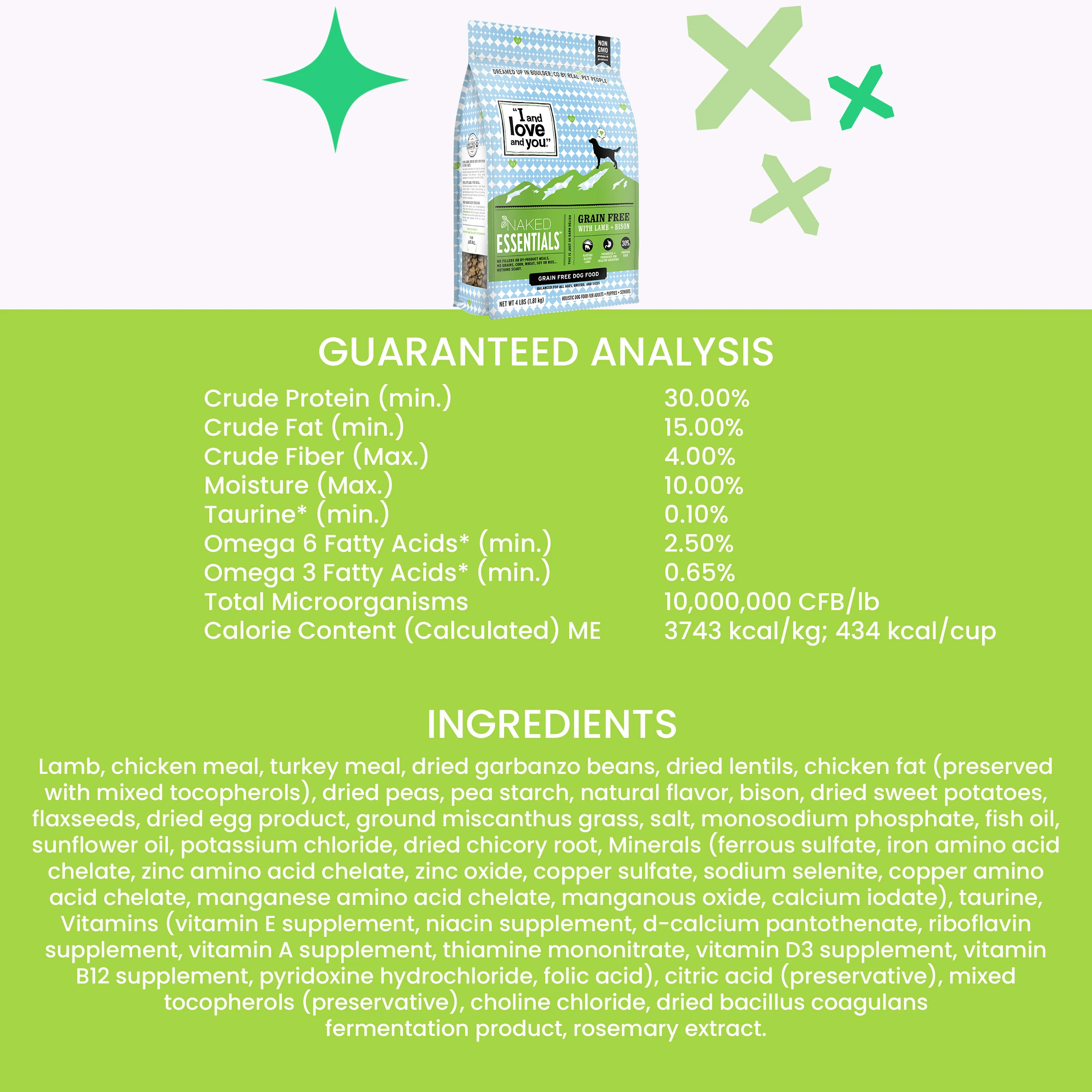 Naked Essentials Grain-Free Lamb and Bison Recipe Dry Dog Food - Image 7