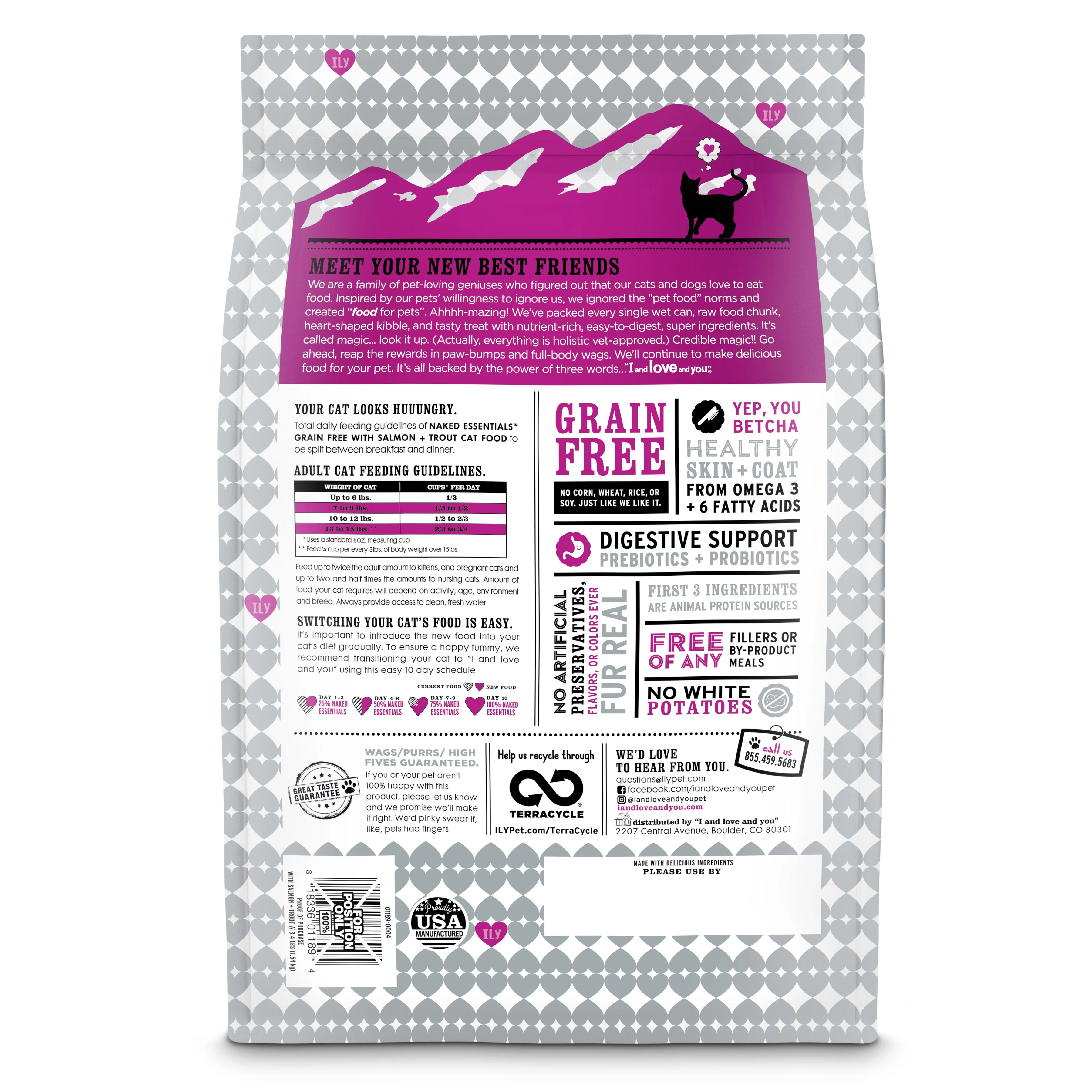 Naked Essentials Salmon & Trout Recipe Grain-Free Dry Cat Food - Image 2
