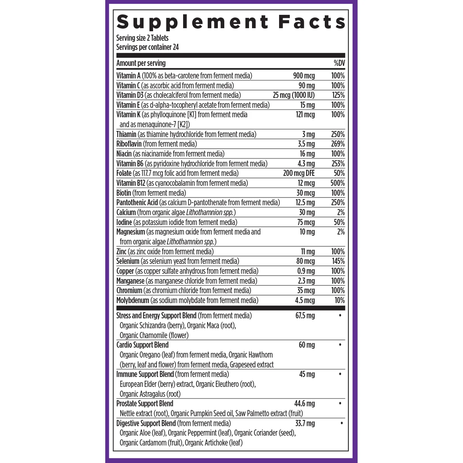 Men's Advanced Multivitamin for Stress, Brain, Immune, Heart & Energy Support - Image 3