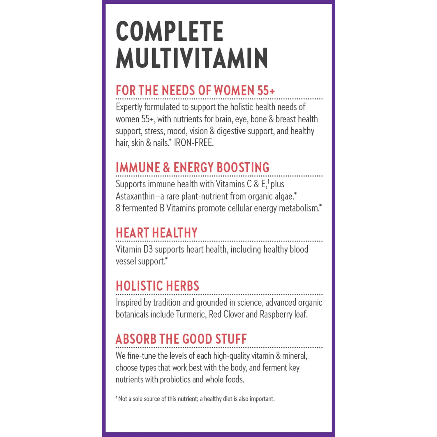 Every Womanâ˘'s One Daily 55+ Multivitamin, for Cellular Energy, Heart & Immune Support - Image 13