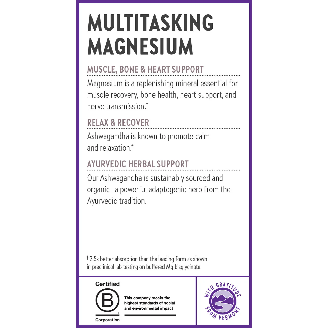 Magnesium + Ashwagandha, Muscle, Bone, Heart, Relaxation Support - Image 8