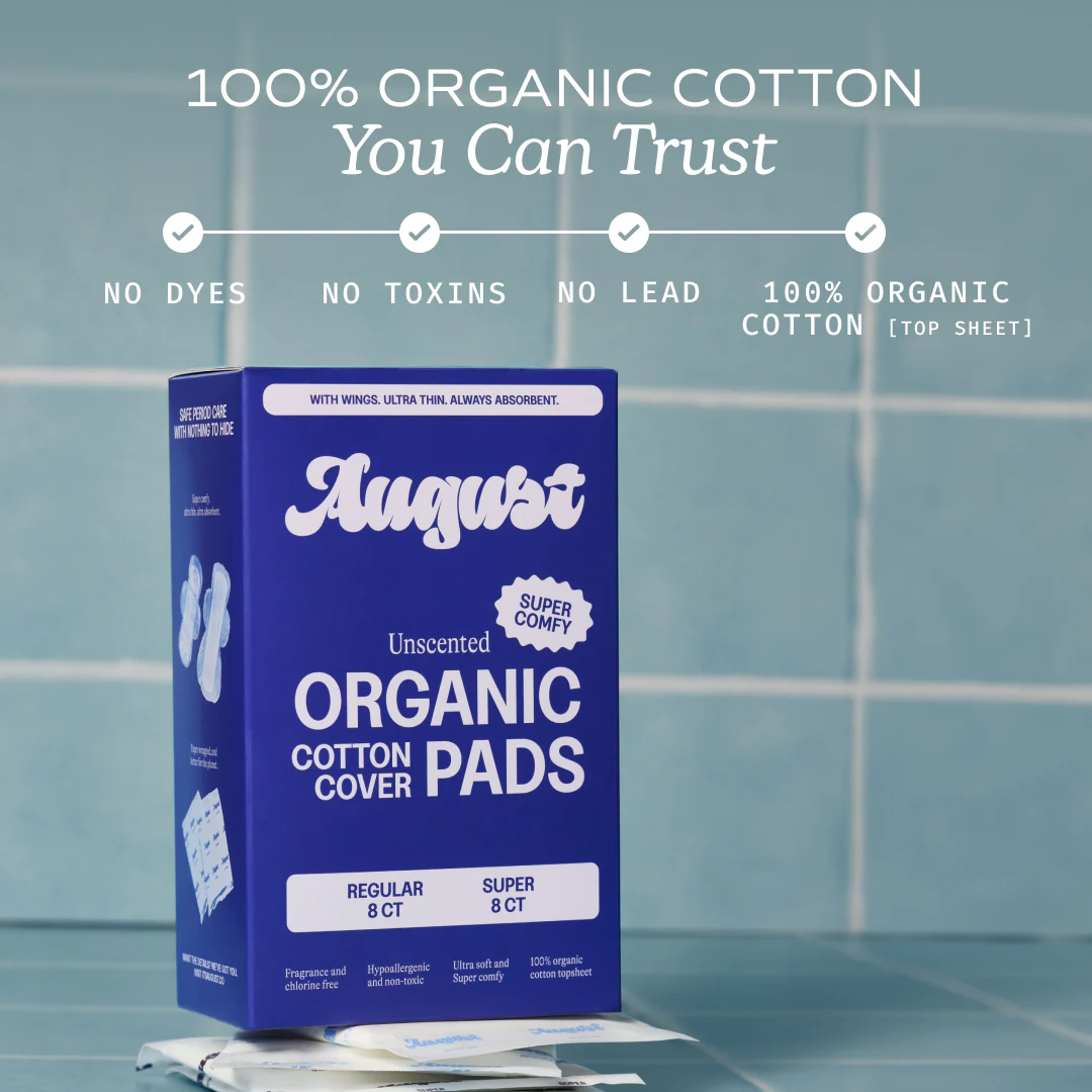 Period Pads with Wings – 100% Organic Cotton, Unscented - Image 12