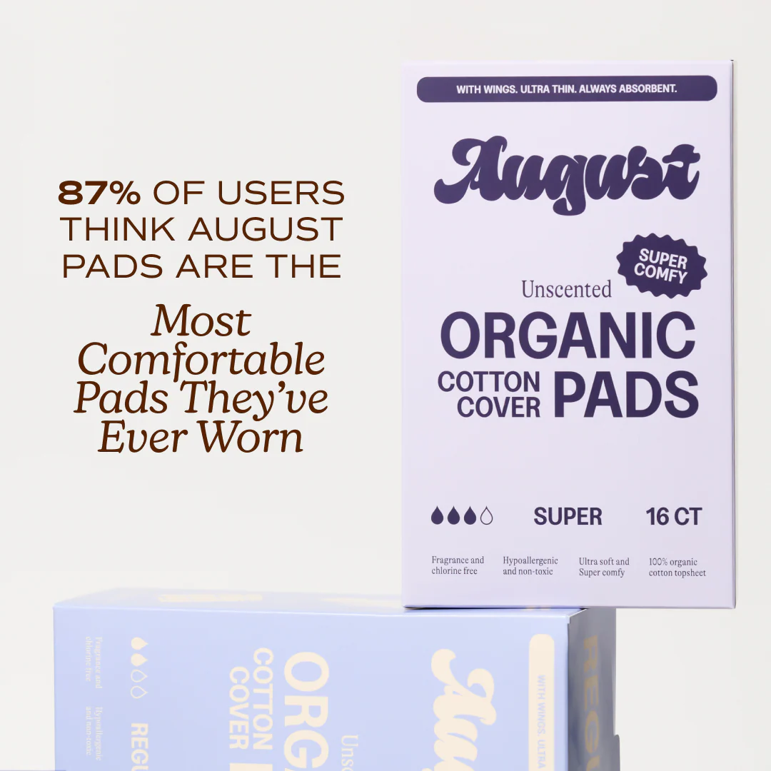 Period Pads with Wings – 100% Organic Cotton, Unscented - Image 26