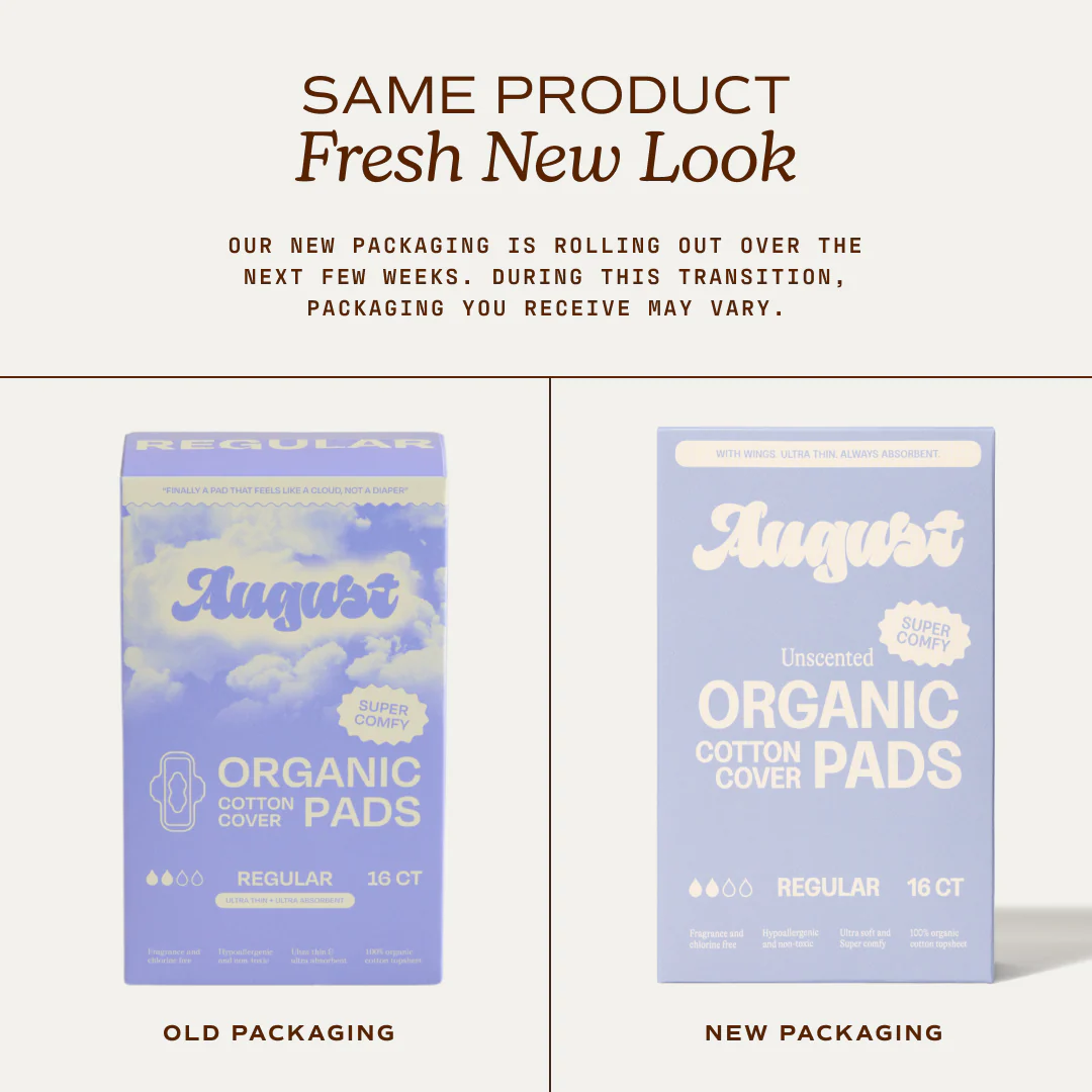 Period Pads with Wings – 100% Organic Cotton, Unscented - Image 4