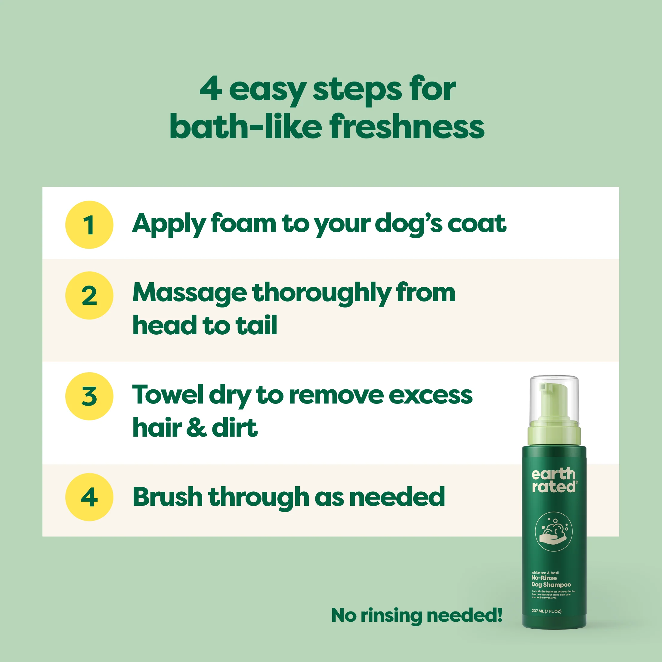 No-Rinse Foaming Dog Shampoo - Image 6