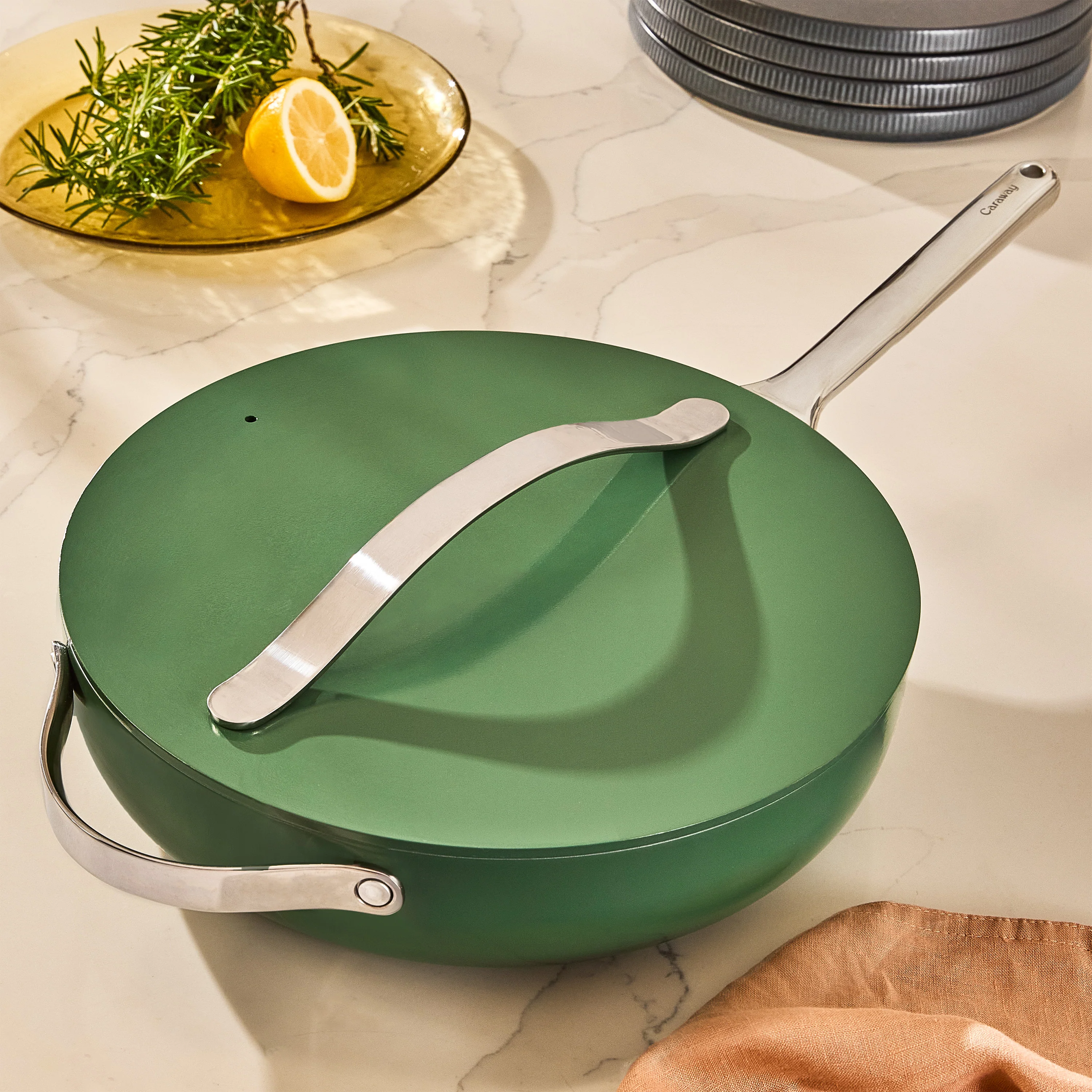 Nonstick Ceramic Sauté Pan with Lid, 4.5 qt - Image 16