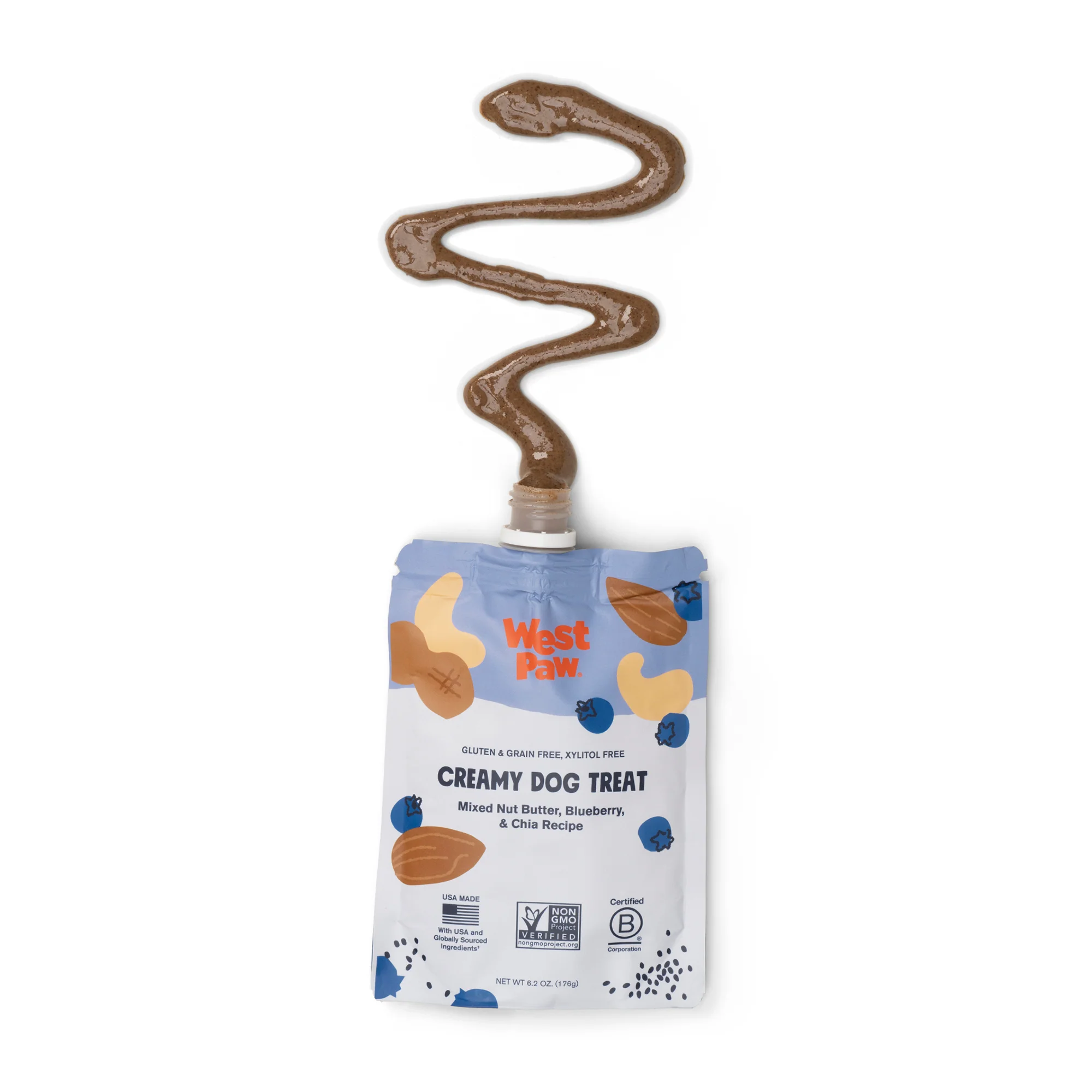 Nut Butter with Blueberry and Chia Creamy Dog Treat - Image 2