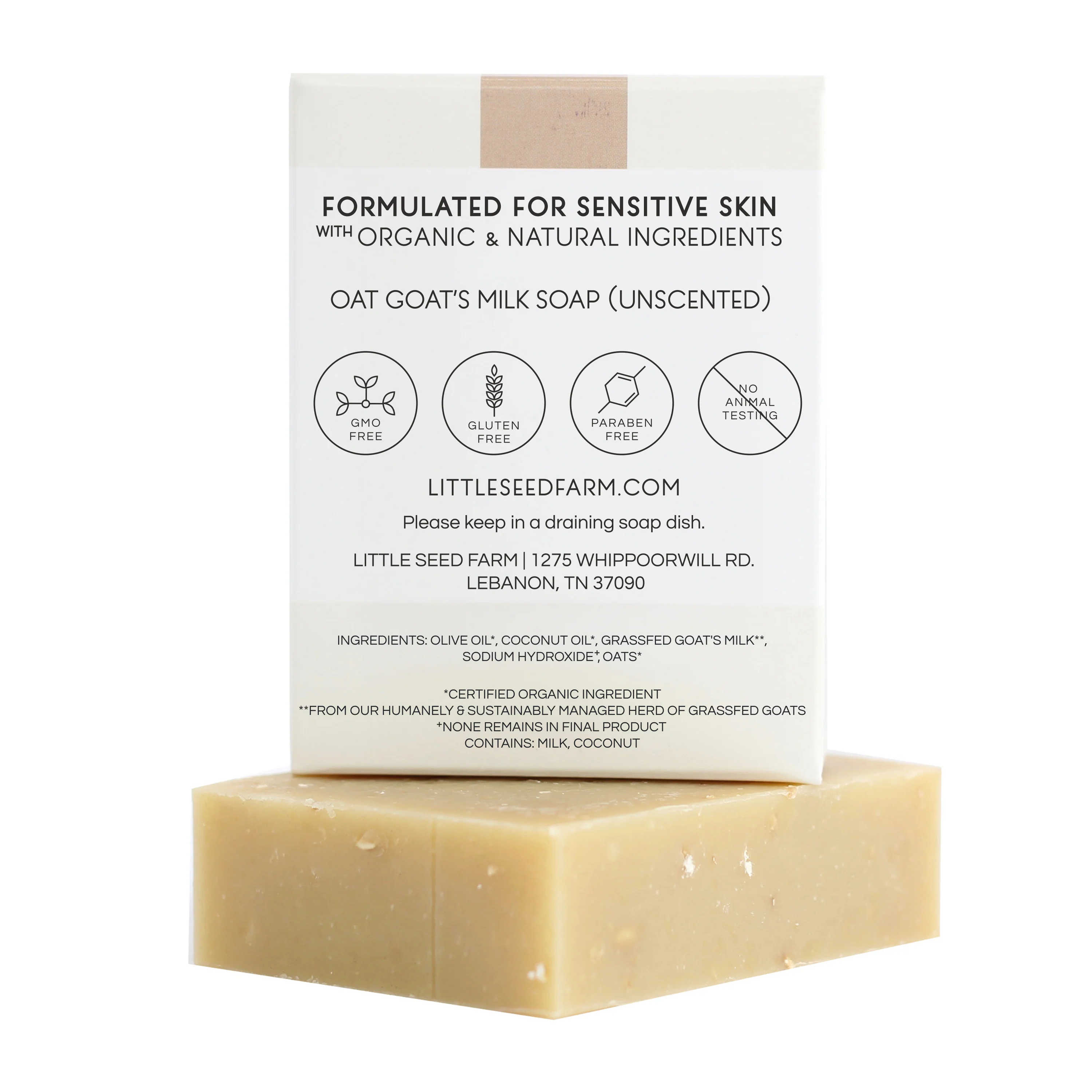 Oat Cleansing Body & Facial Bar Soap - Exfoliating - Image 3